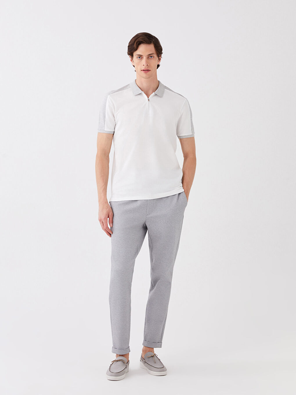 Polo Neck Short Sleeve Jersey Men's T-Shirt-2