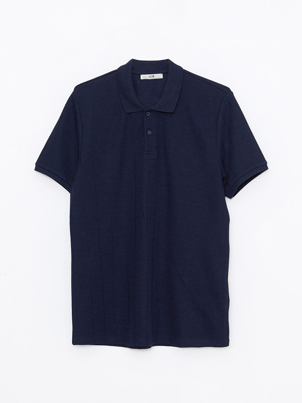 Lacivert Polo Yaka Kısa Kollu Erkek Tişört-5