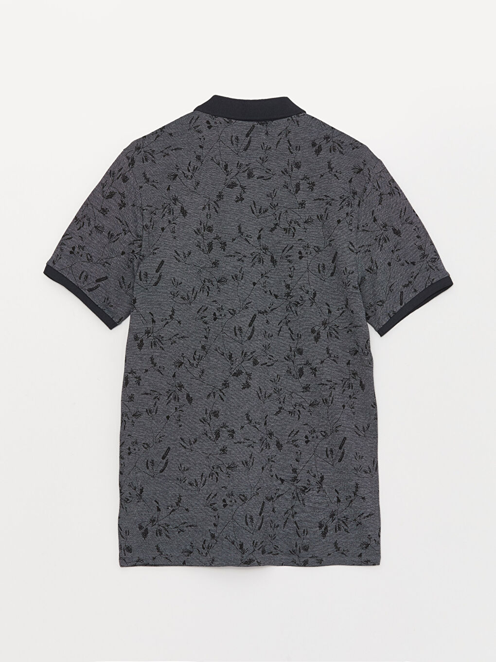 Polo Neck Short Sleeve Patterned Men's T-Shirt -S33663Z8-LQ9