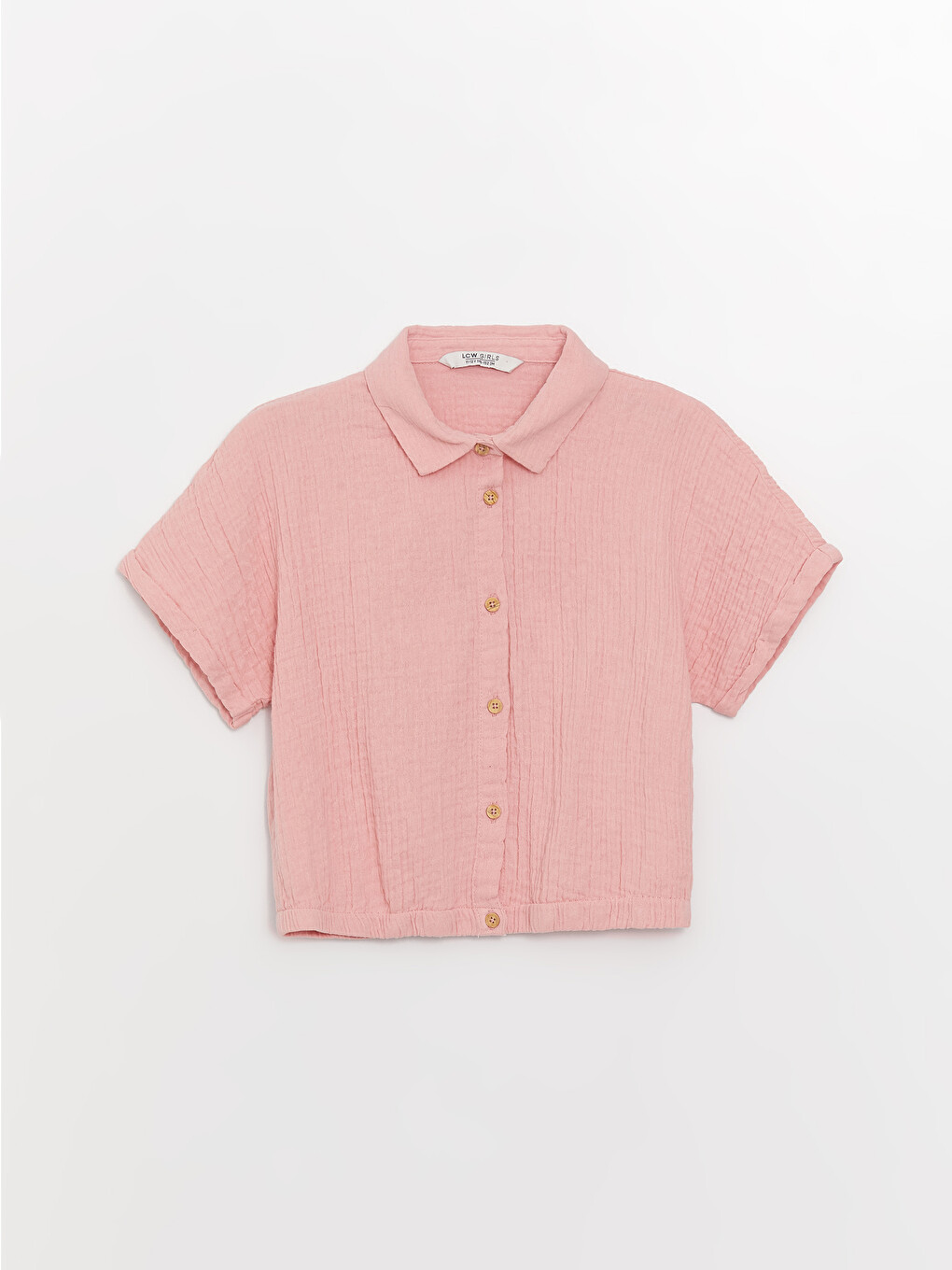 Short Sleeve Muslin Girls' Shirt