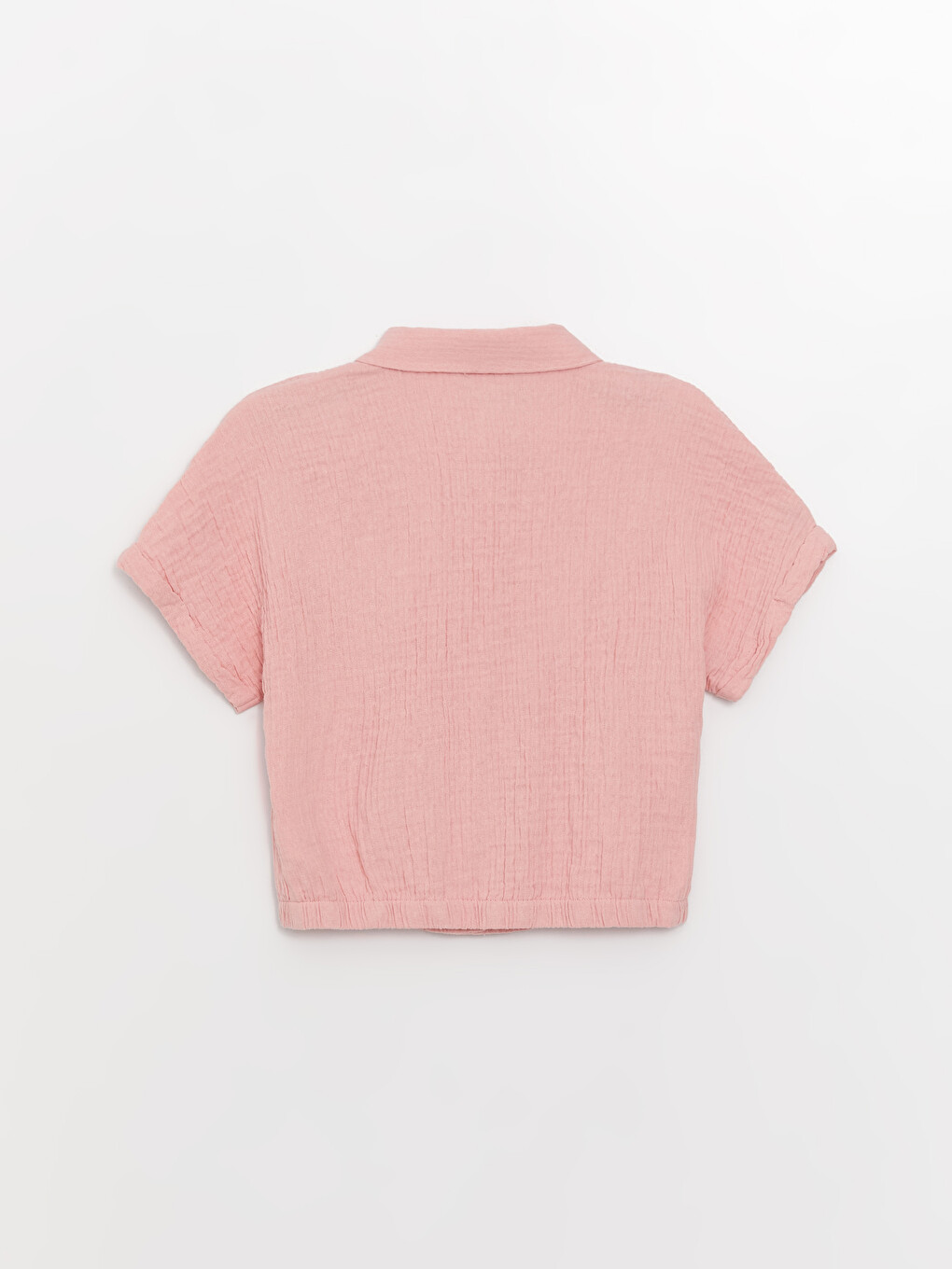 Short Sleeve Muslin Girls' Shirt-1