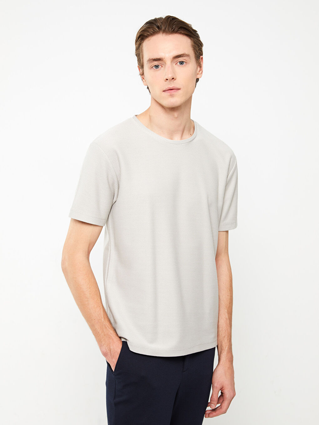 T-shirt à Manches Courtes pour Hommes avec Col Rond