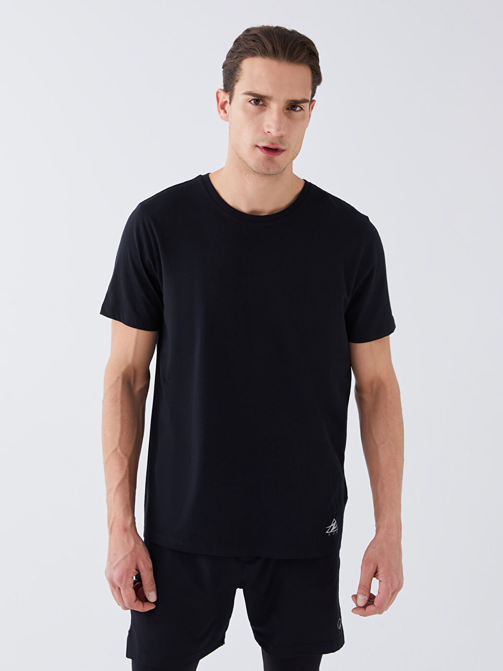 Crew Neck Short Sleeve Men's Sports T-Shirt-1