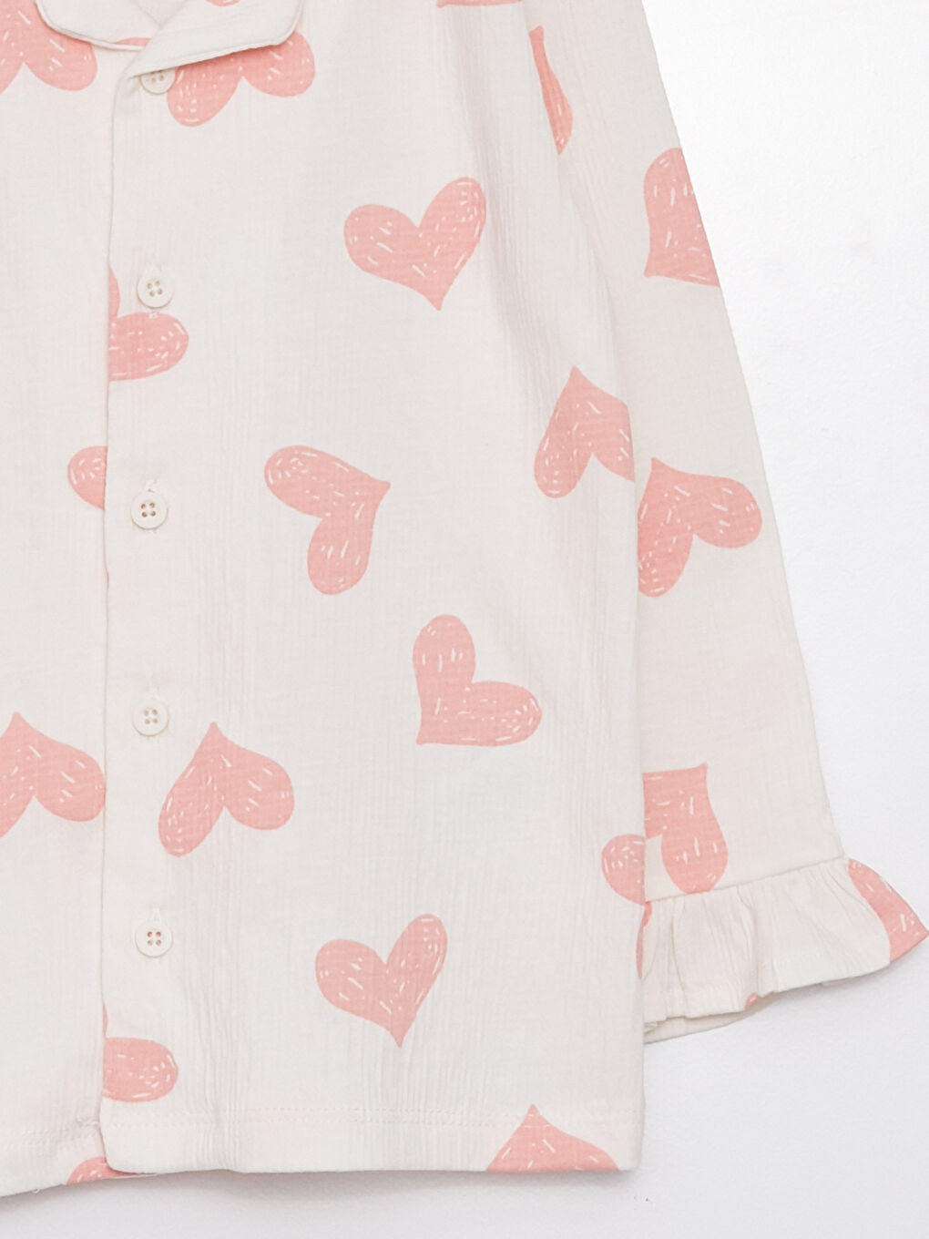 Polo Neck Long Sleeve Printed Baby Girl Pajama Set-3