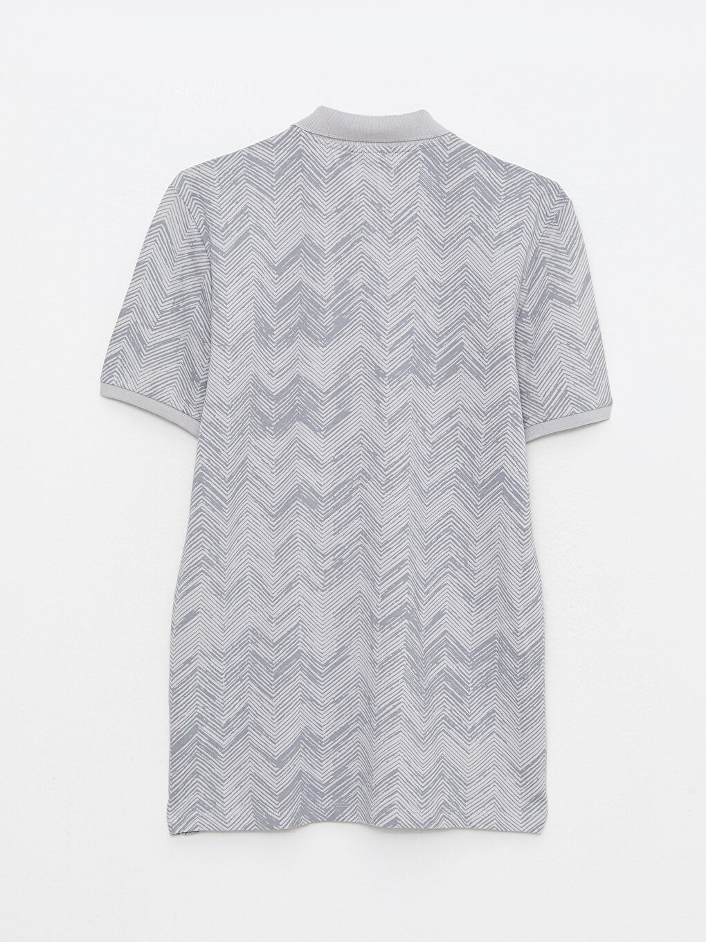 T-shirt pour Hommes à Col Polo Manches Courtes à Motifs en Piqué-6