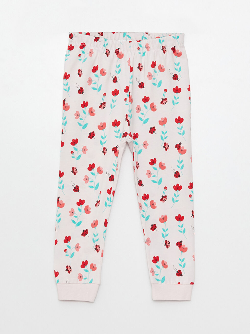 Set De Pijama Pentru Bebeluși Fete Cu Mânecă Lungă Și Imprimeu, Guler Rotund, Pachet De 4-4