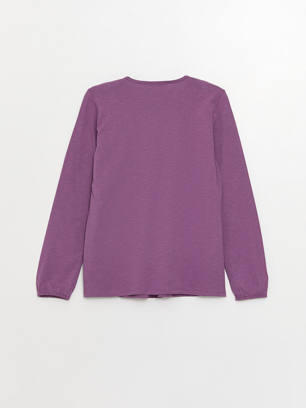 Mor Bağlamalı Yaka Nakışlı Uzun Kollu Kadın Bluz-6