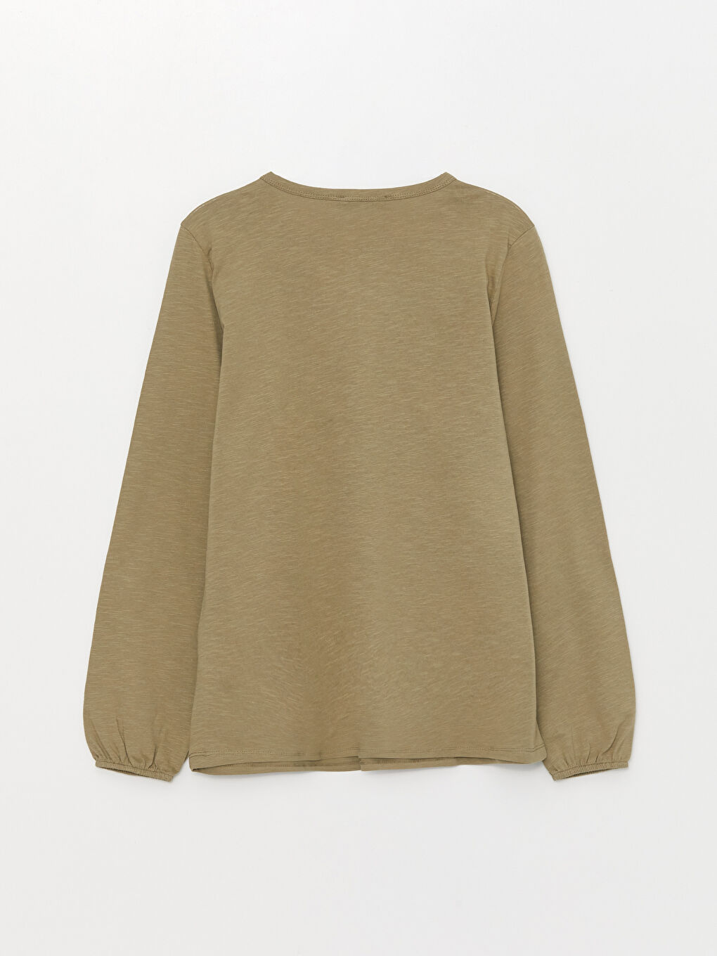 LCW Grace Crew Neck Embroidered Long Sleeve Women's Blouse -S33711Z8-GW9