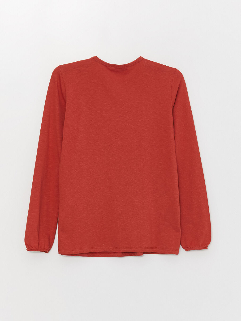 Turuncu Bisiklet Yaka Nakışlı Uzun Kollu Kadın Bluz-6