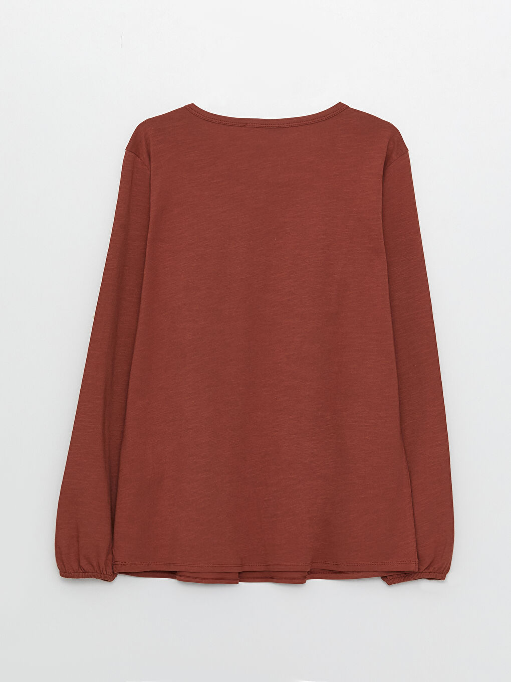 بلوزة كم طويل مطرزة بياقة دائرية للسيدات-6