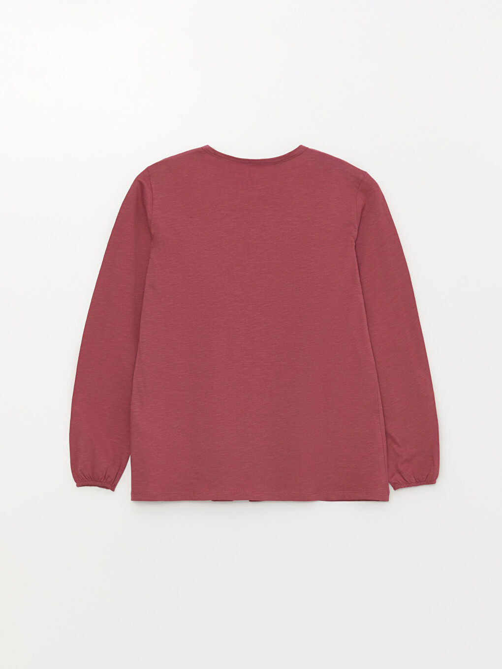 Pembe Bisiklet Yaka Nakışlı Uzun Kollu Kadın Bluz-6