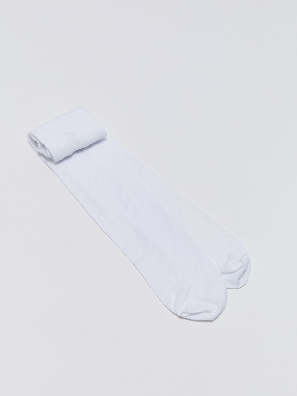 Beyaz Kız Bebek Külotlu Çorap