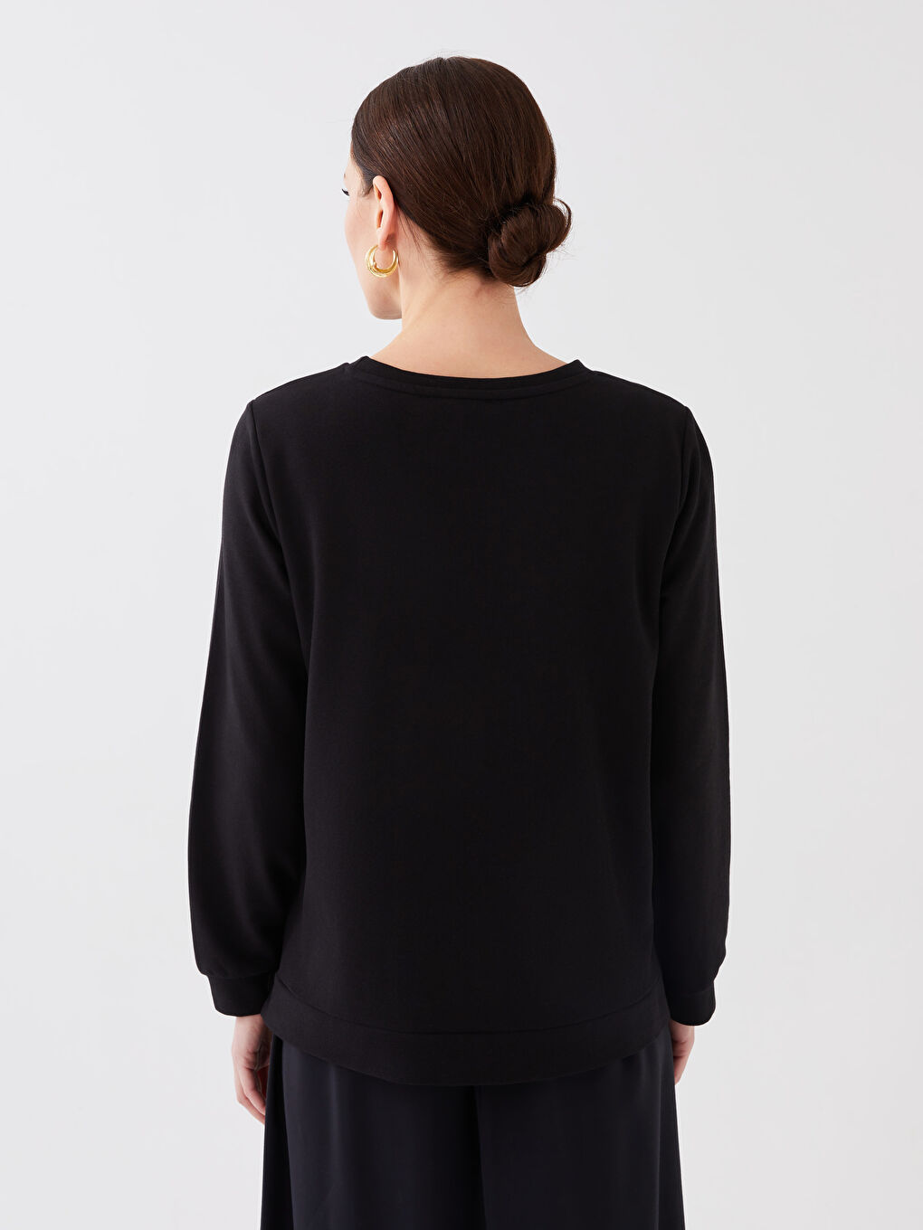 LCW Grace Women's Crew Neck Printed Long Sleeve Sweatshirt -S33727Z8-CVL