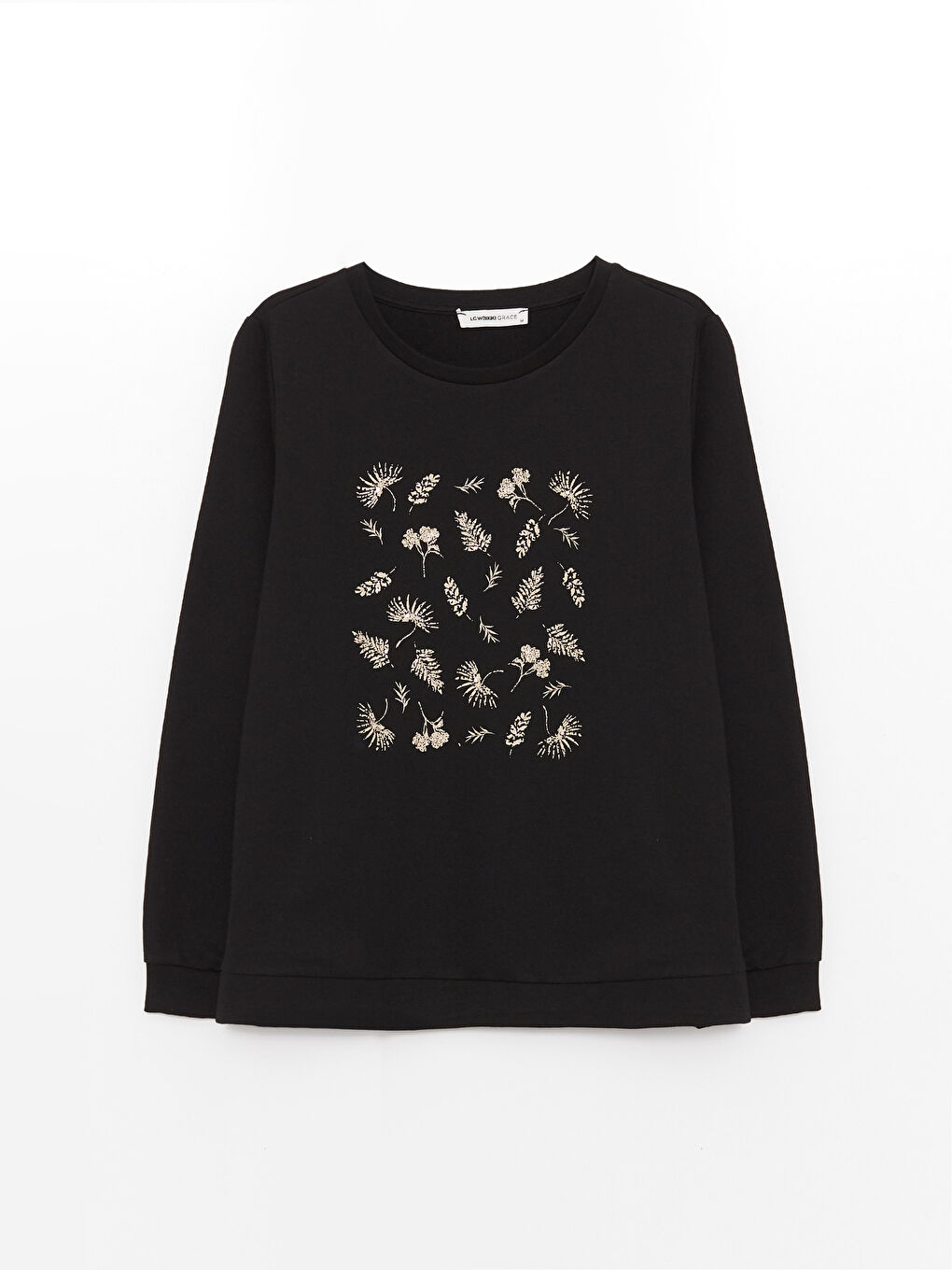 LCW Grace Women's Crew Neck Printed Long Sleeve Sweatshirt -S33727Z8-CVL