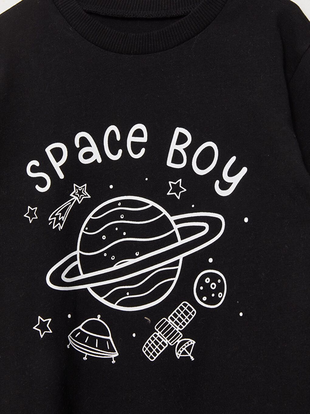Crew Neck Long Sleeve Printed Baby Boys' T-Shirt-2