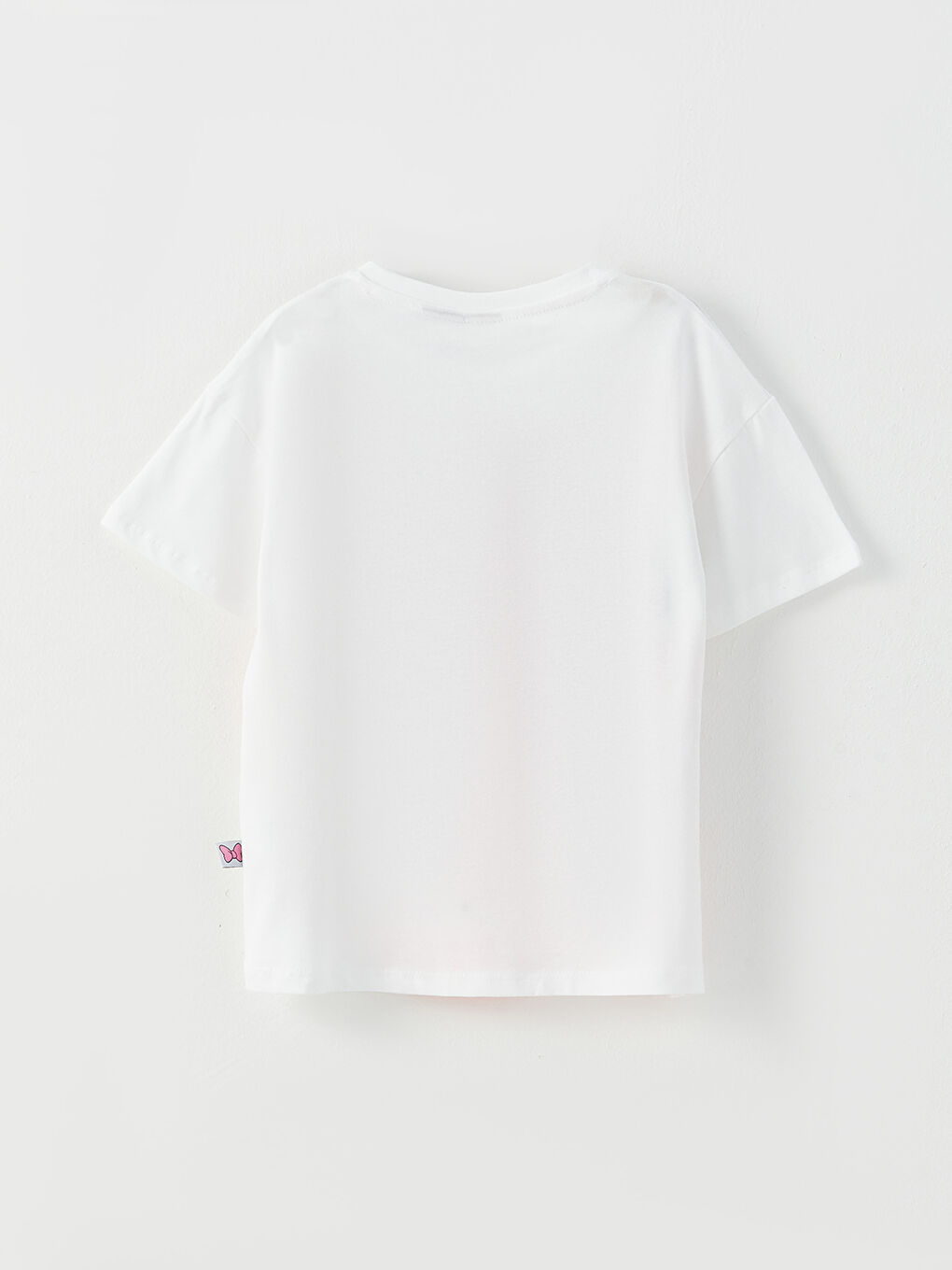 Crew Neck Minnie Mouse Printed Short Sleeve Girls' T-Shirt-1