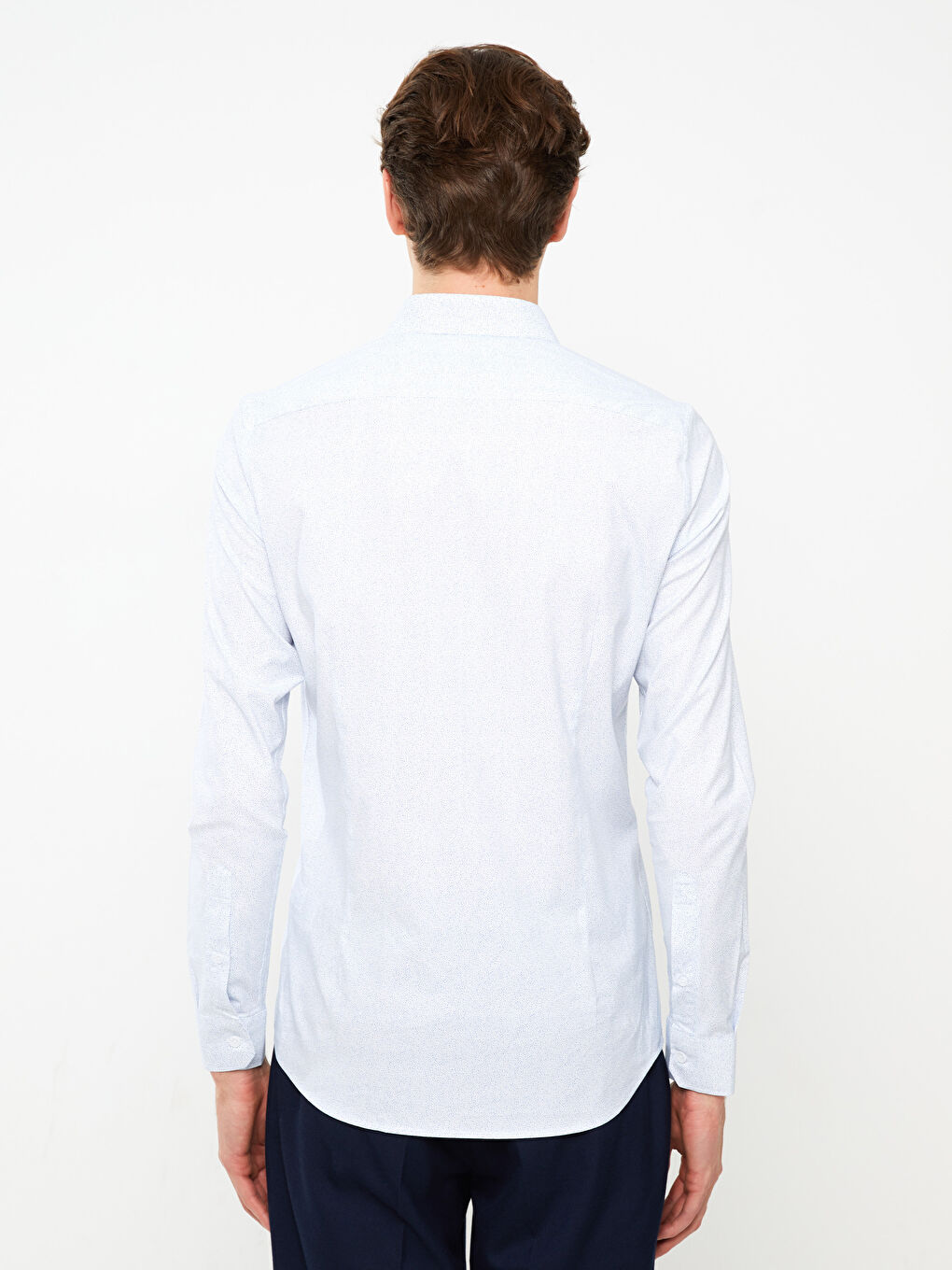 Mavi Ekstra Dar Kalıp Uzun Kollu Desenli Erkek Gömlek-2