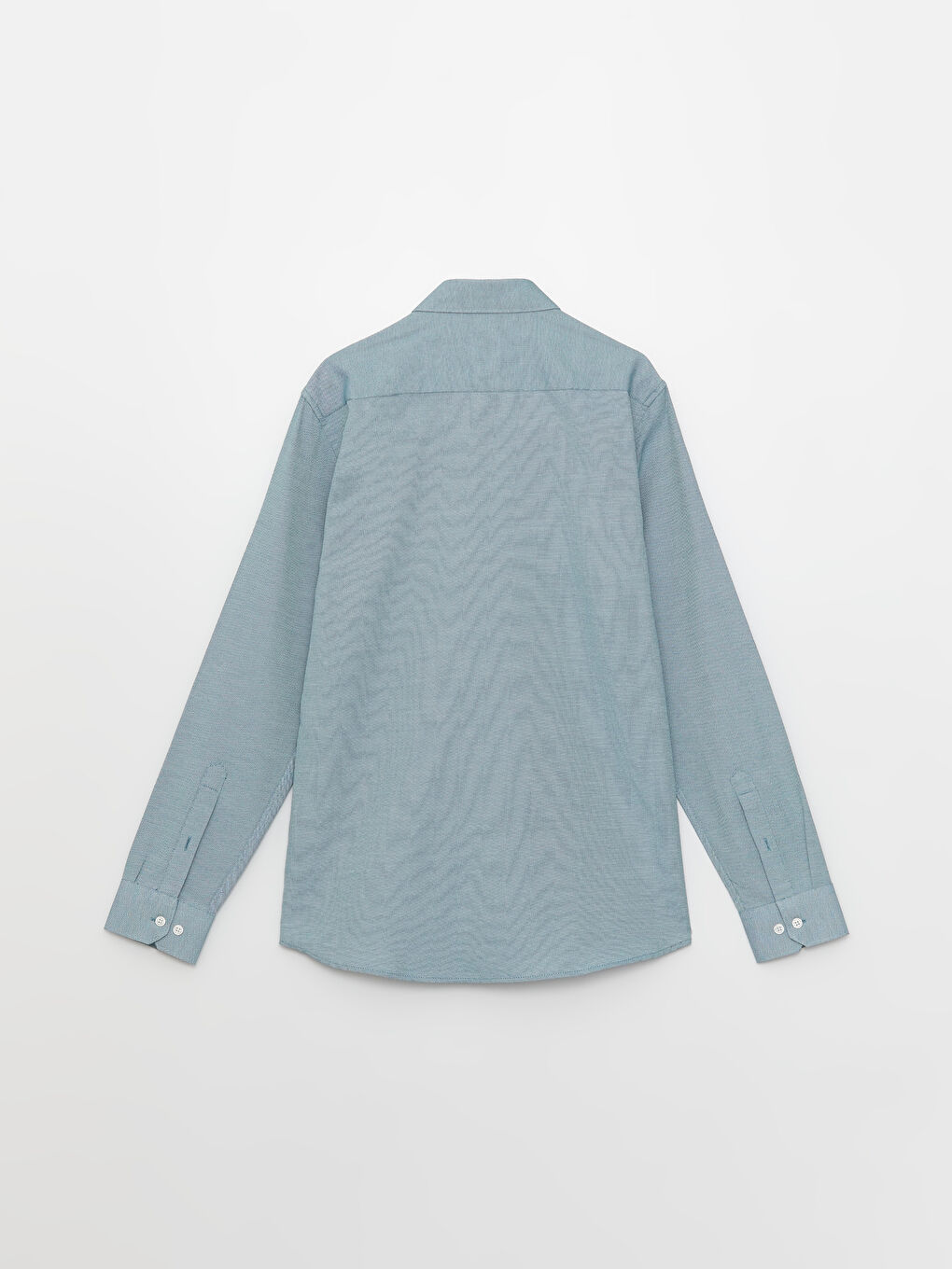 Рубашка мужская слим-фит с длинным рукавом из оксфорда-6