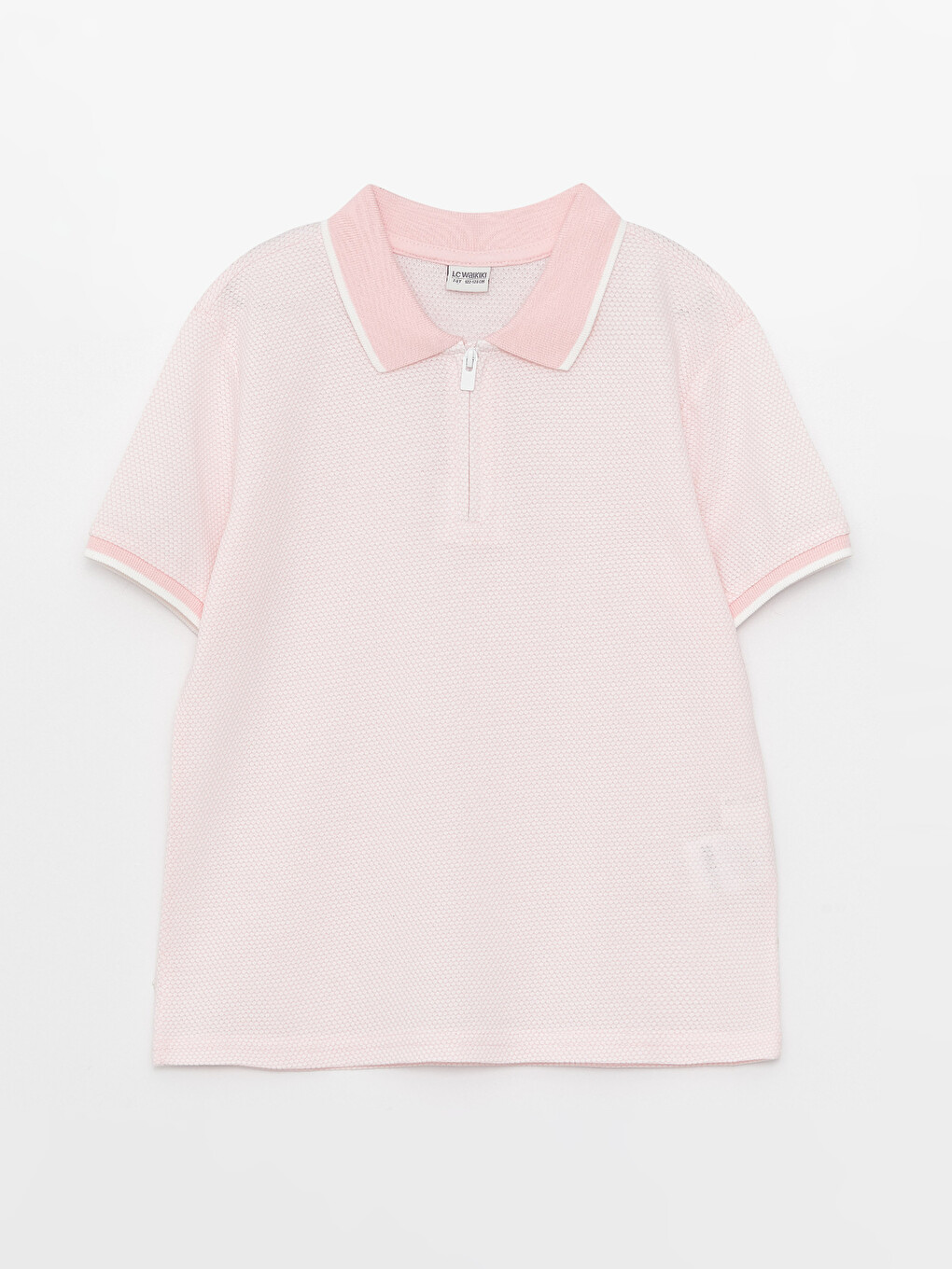 Rollkragen Gemustertes Kurzarm Jungen T-Shirt-3
