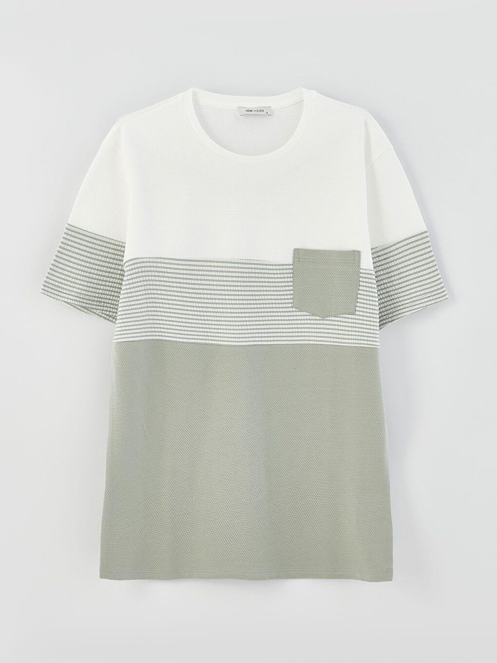 Crew Neck Short Sleeve Color Block Men's T-Shirt-5