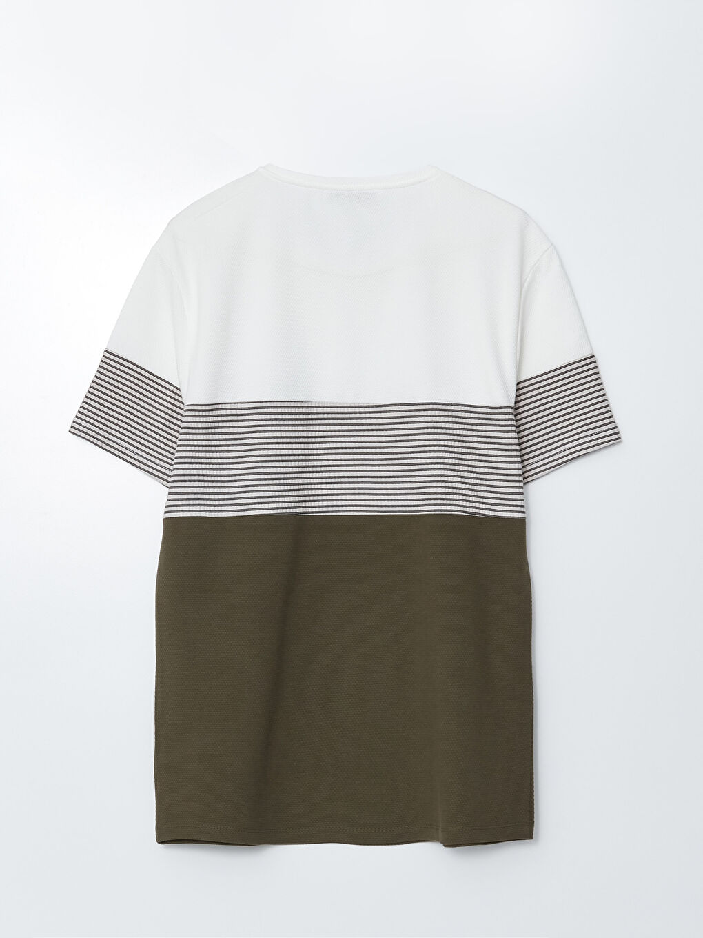 Crew Neck Short Sleeve Color Block Men's T-Shirt-6