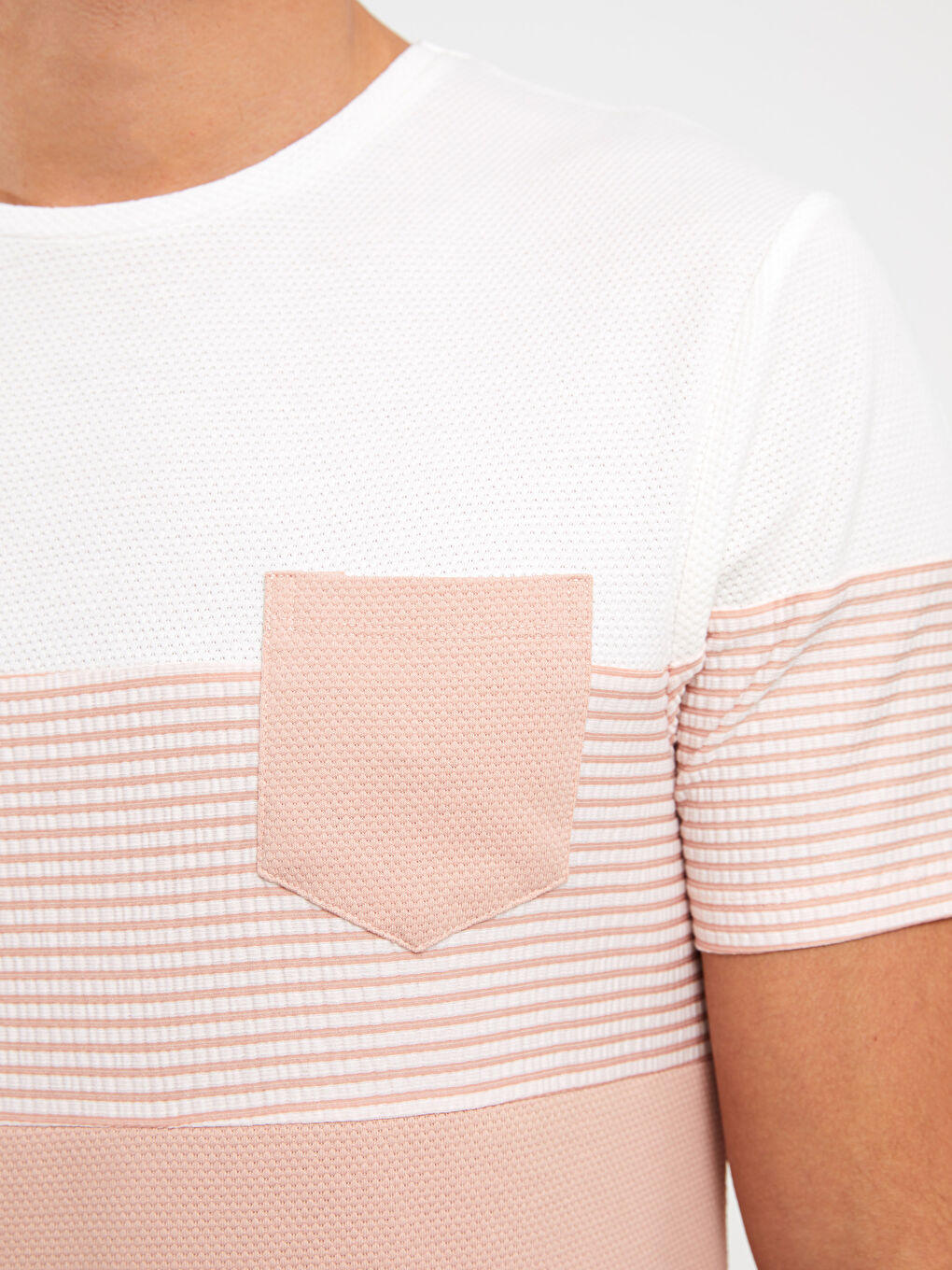Crew Neck Short Sleeve Color Block Men's T-Shirt -S33764Z8-J3S