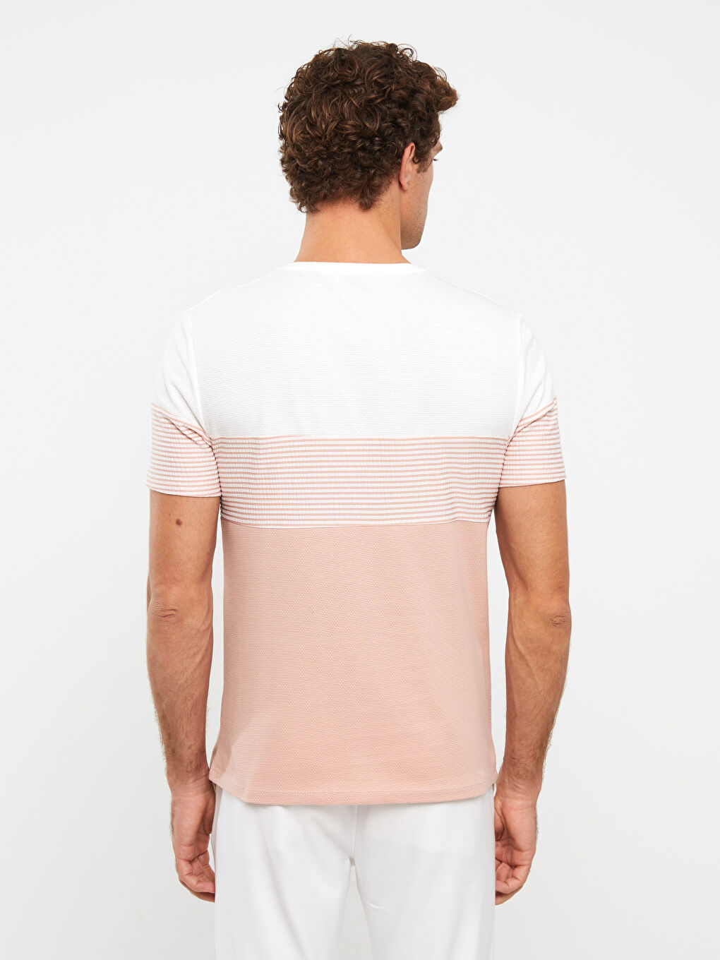 Crew Neck Short Sleeve Color Block Men's T-Shirt -S33764Z8-J3S