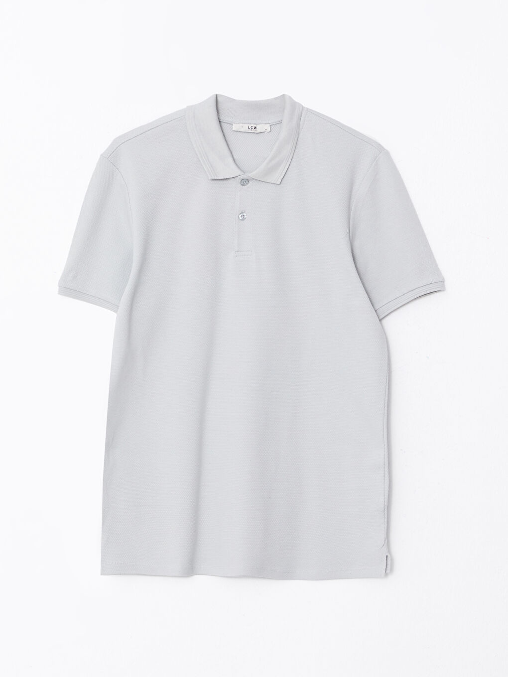 Gri Polo Yaka Kısa Kollu Erkek Tişört-5