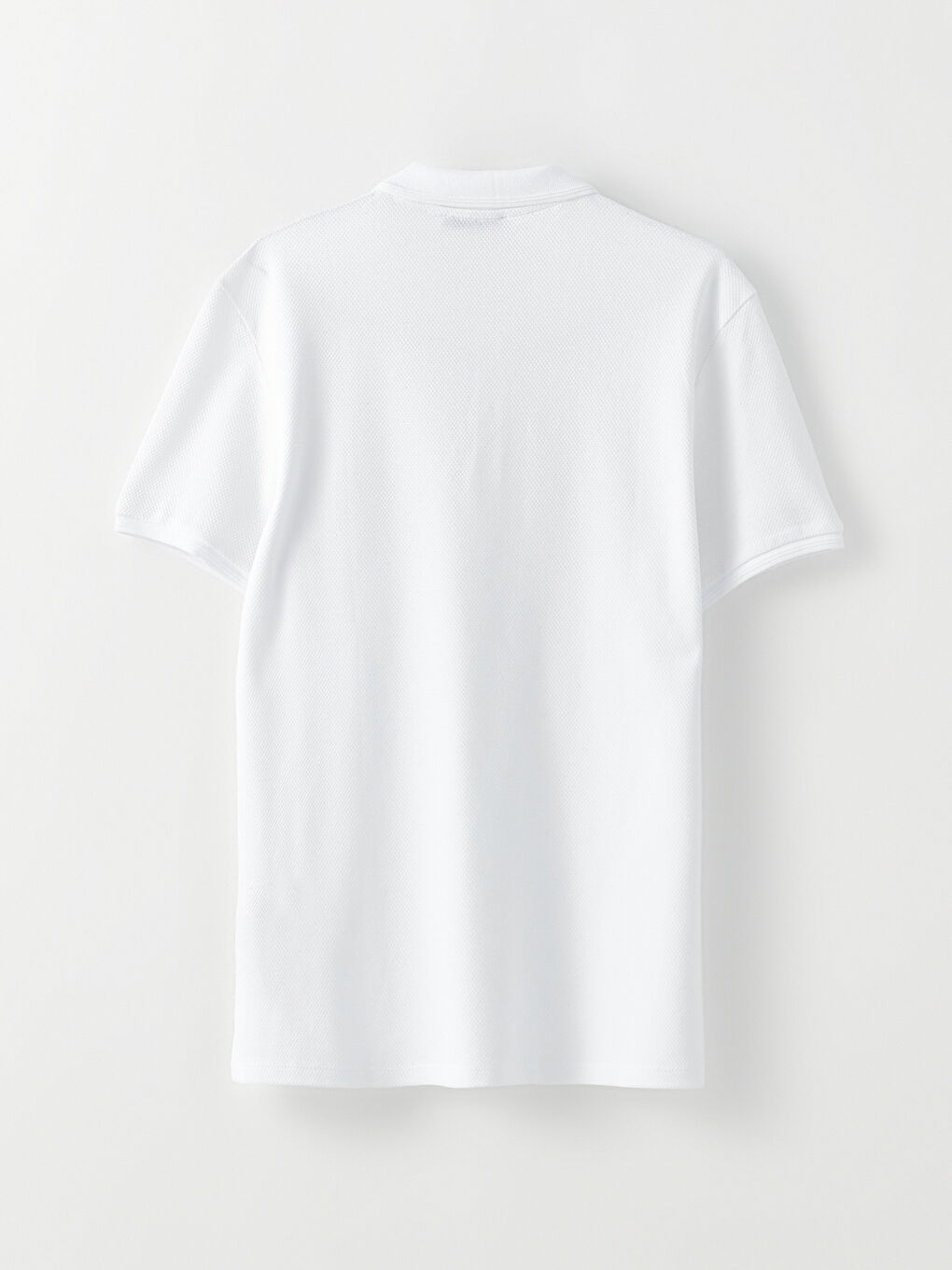 Beyaz Polo Yaka Kısa Kollu Erkek Tişört-6