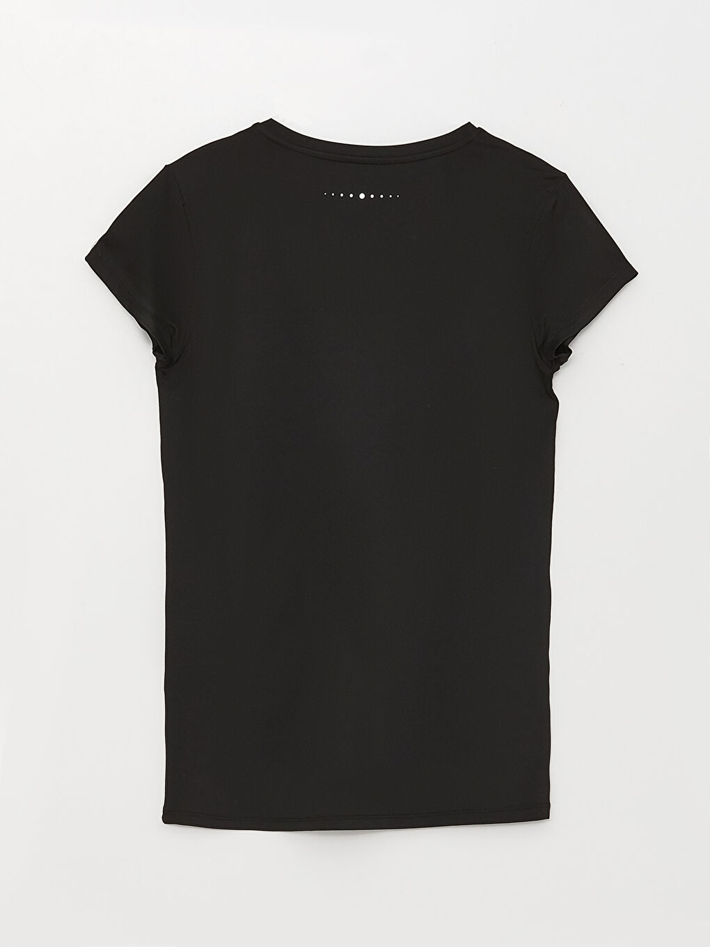 Siyah V Yaka Reflektör Baskılı Kadın Outdoor Tişört-6