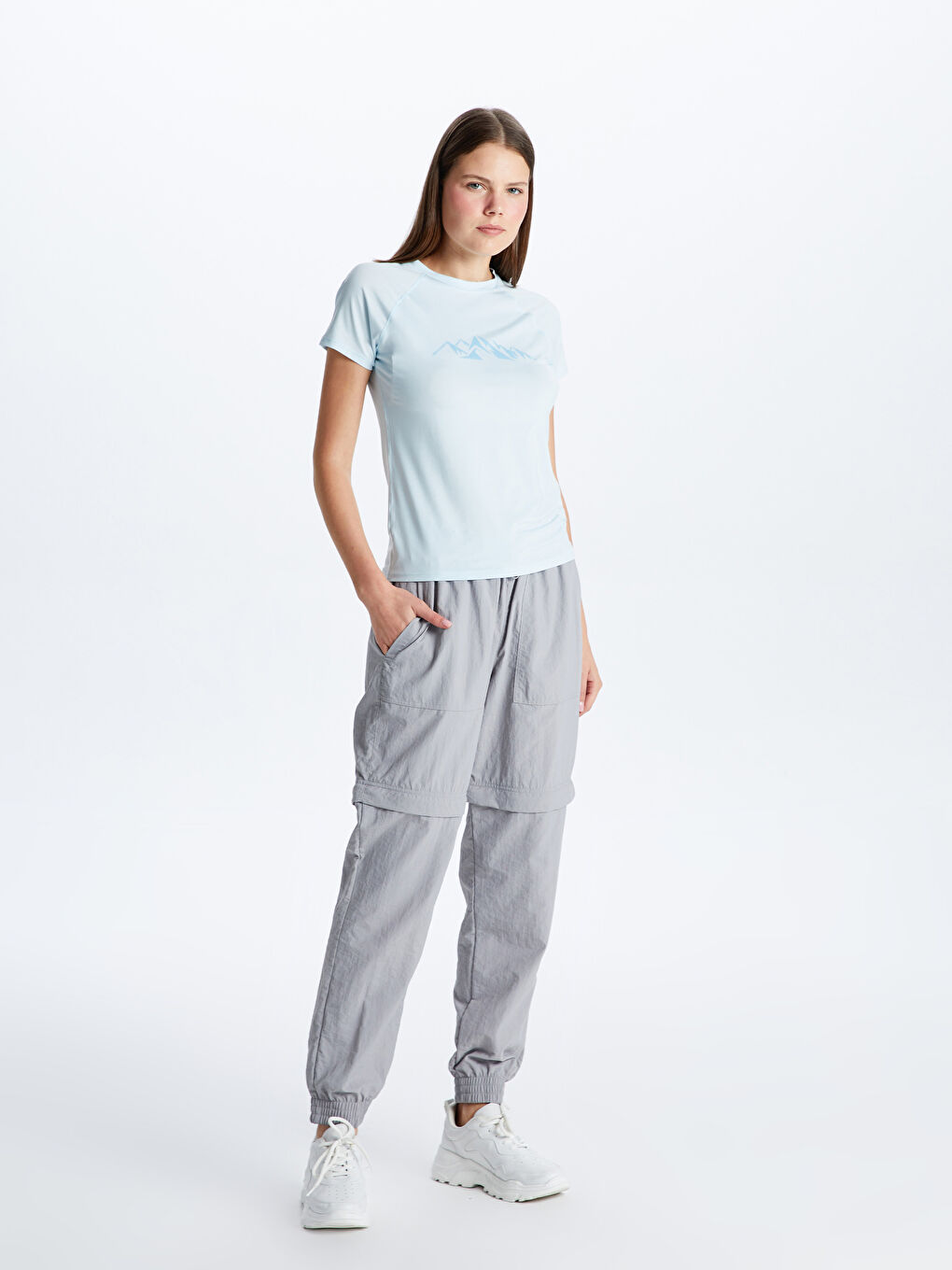 XSIDE ACTIVE Women's Elastic Waist Reflector Printed Jogger Pants -S33796Z8-GFQ