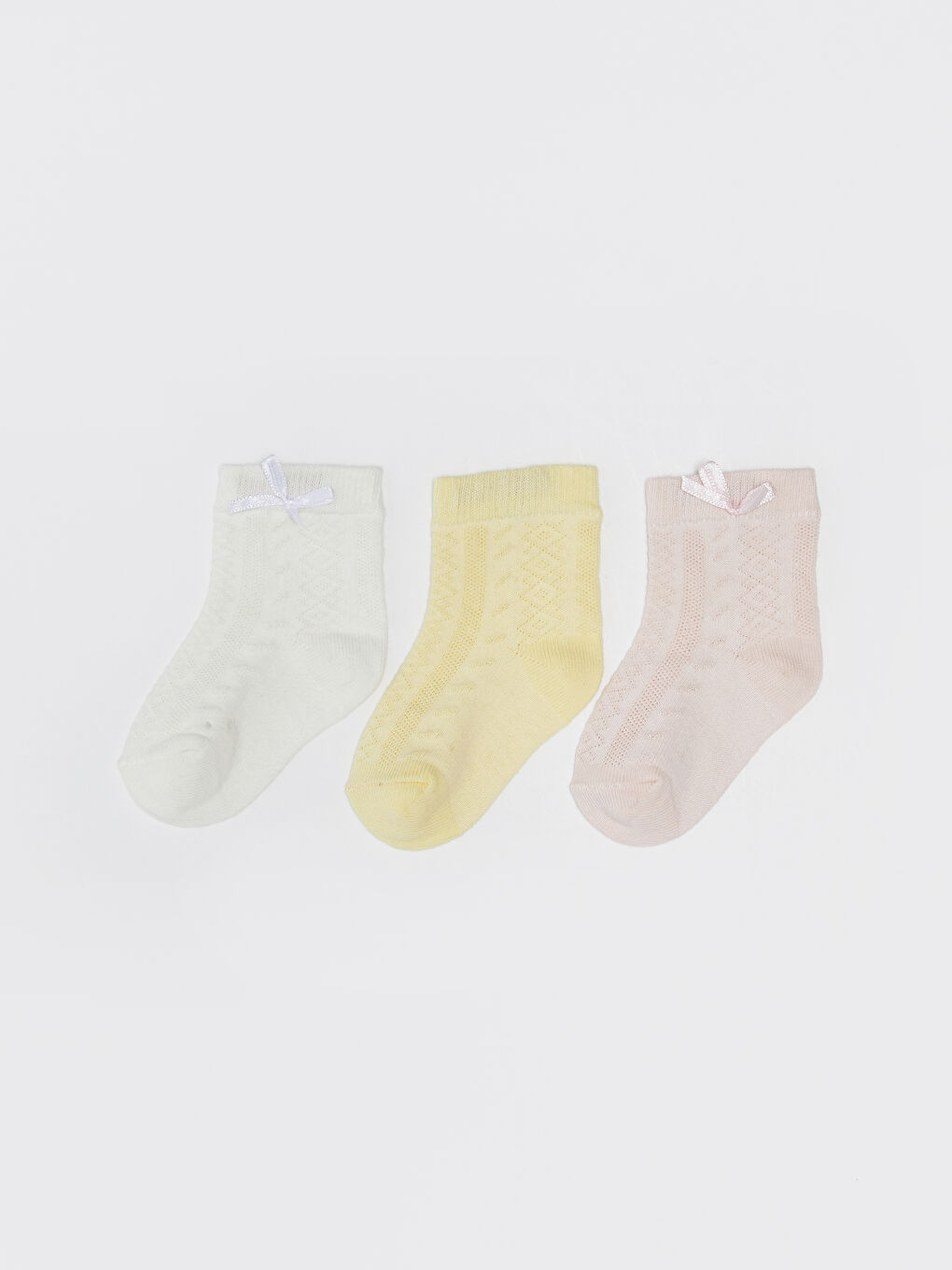 Chaussettes Bébé Fille À Motifs Lot de 3 Pièces-1