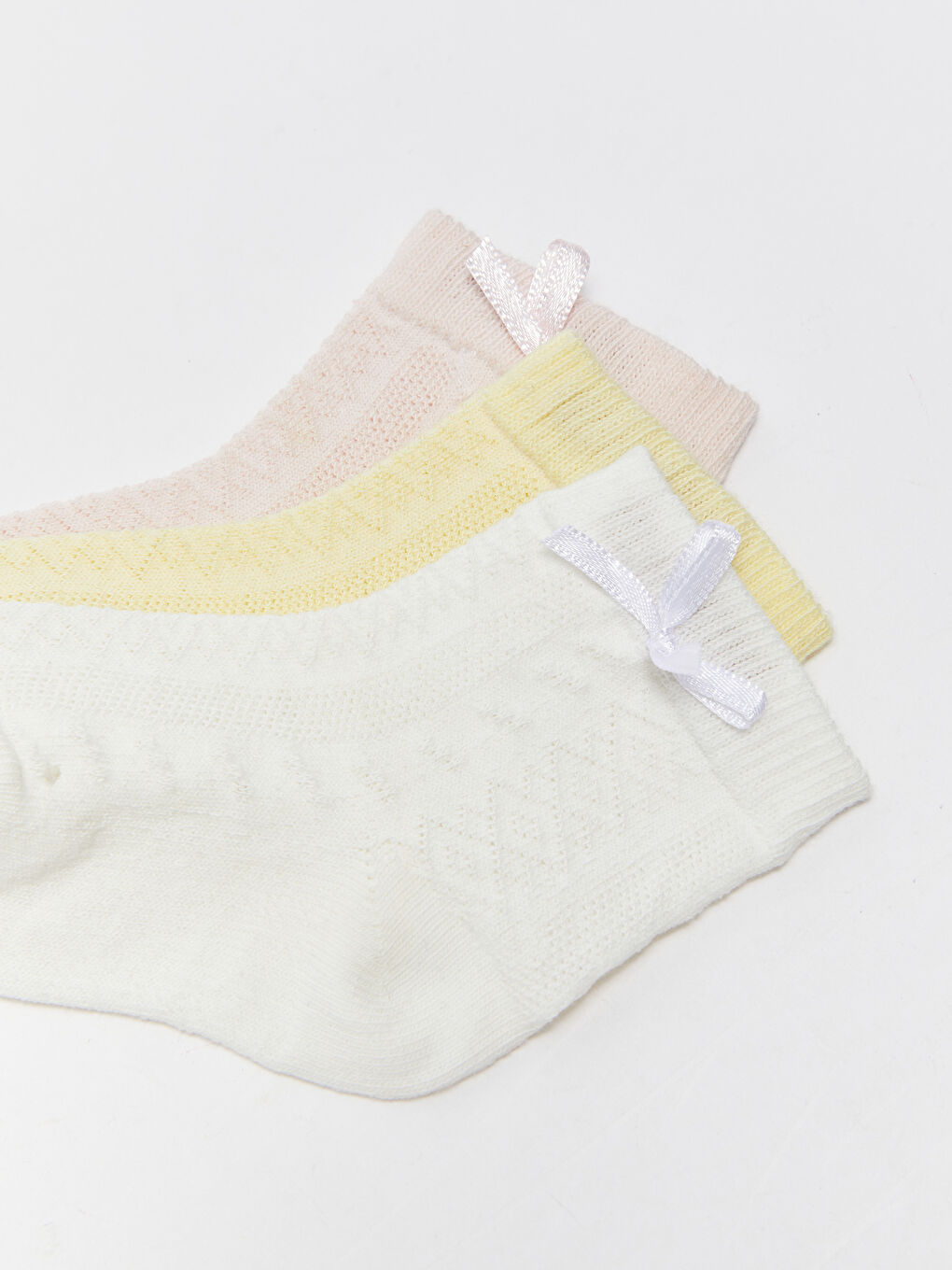 Chaussettes Bébé Fille À Motifs Lot de 3 Pièces-3
