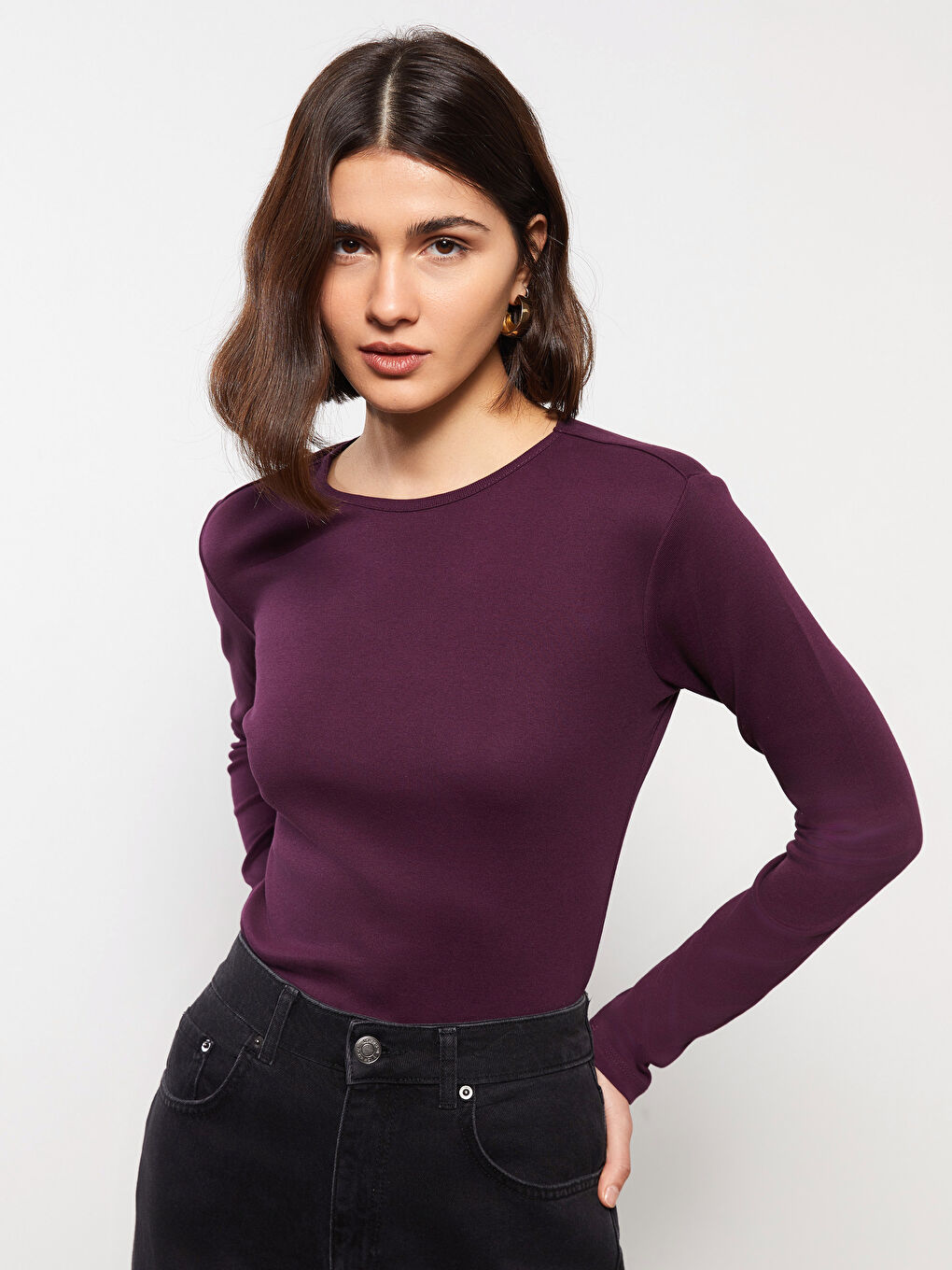 Crew Neck Women's Bodysuit