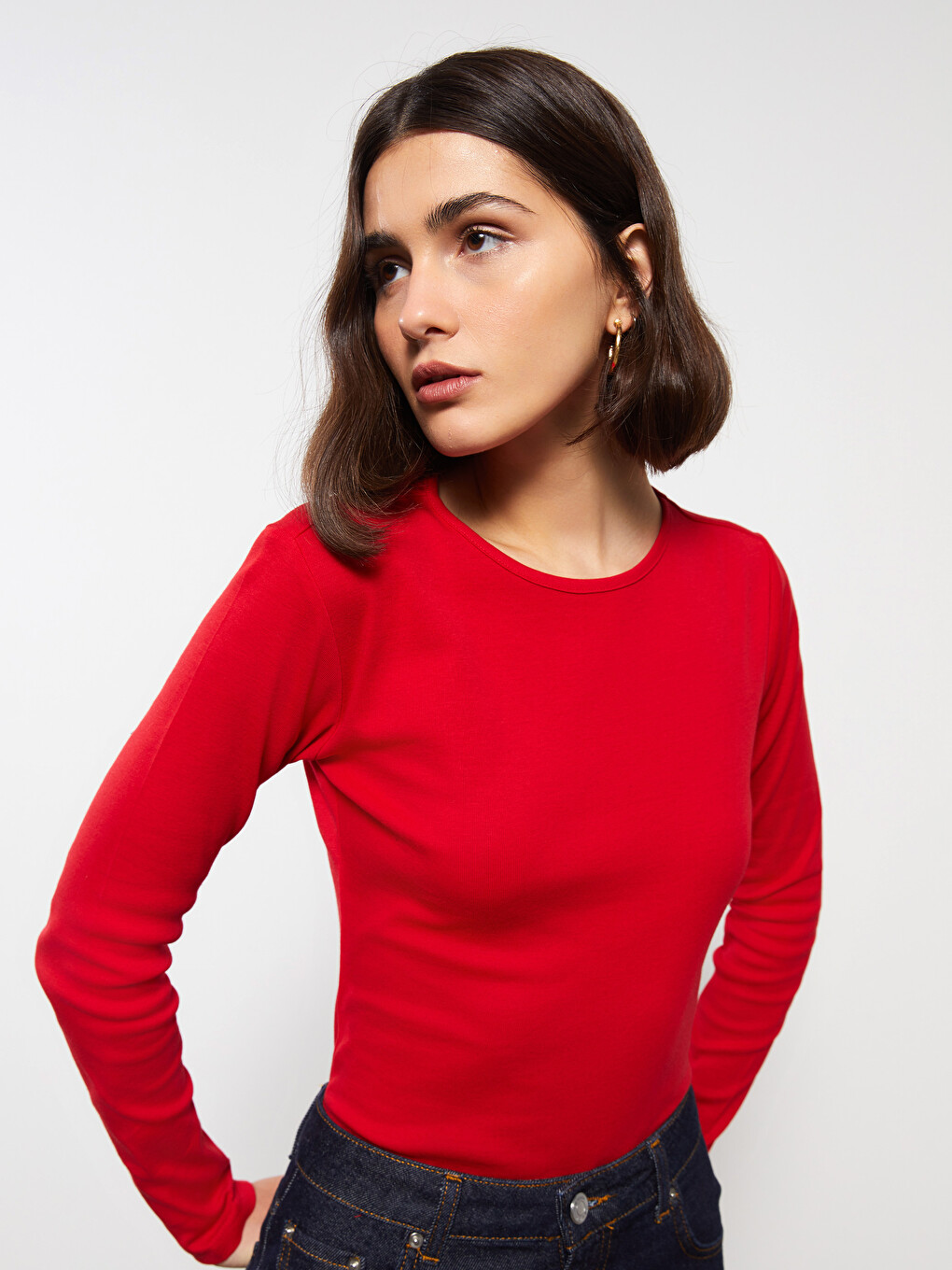 Crew Neck Women's Bodysuit-1