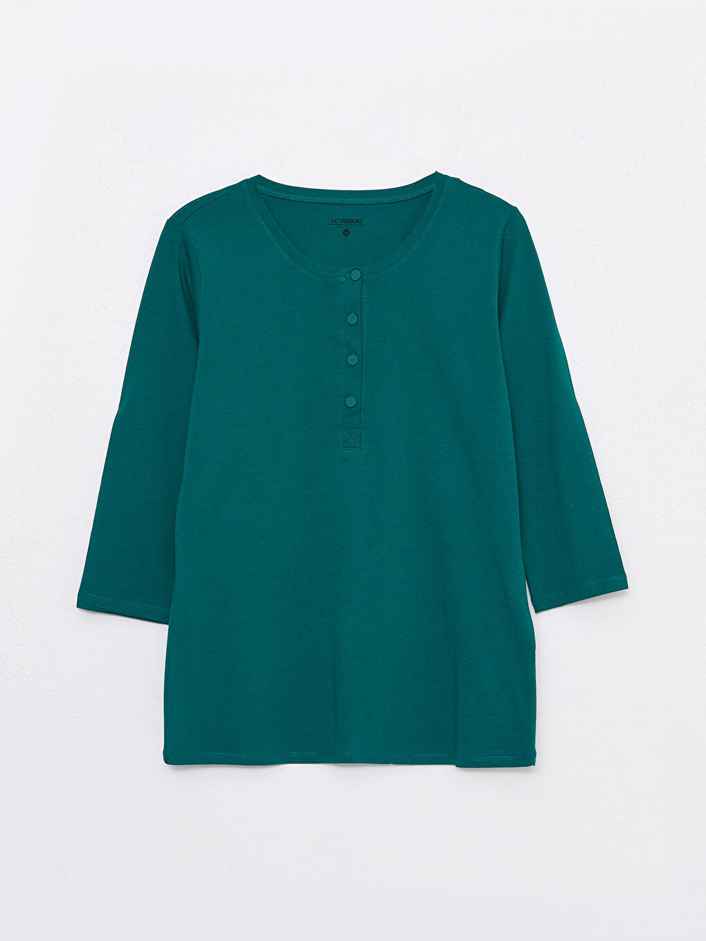 Дамска Тениска С Кръгло Деколте И Изчистен Дизайн-5