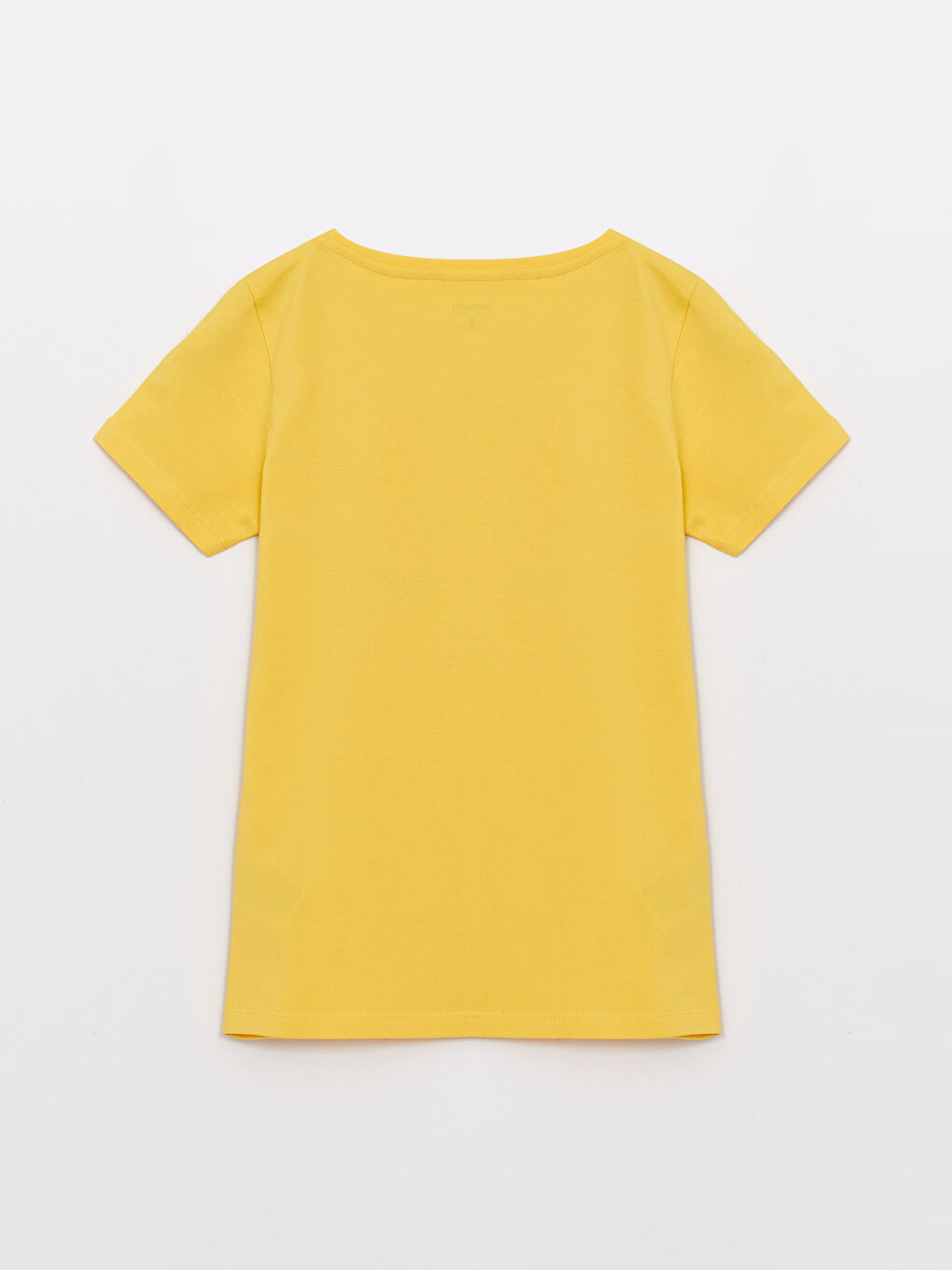 تيشيرت نسائي قطن بقصة مستقيمة وفتحة رقبة على شكل حرف V وكم قصير-6