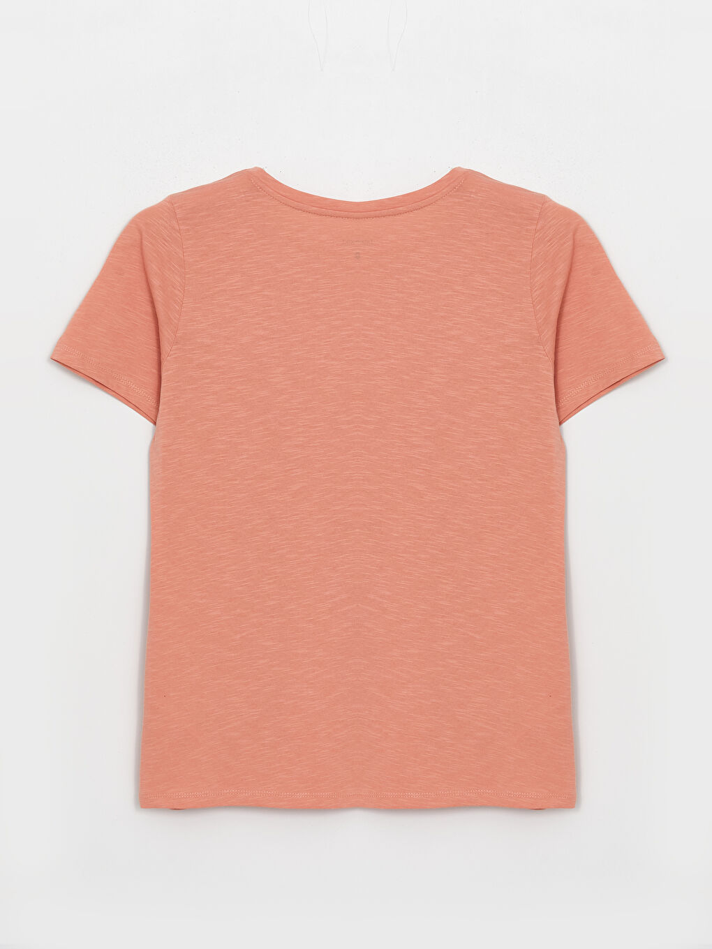 تي شيرت سادة بياقة دائرية بأكمام قصيرة للسيدات-6