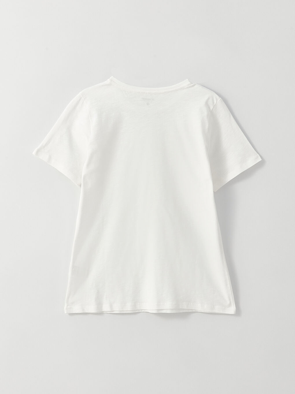 تي شيرت سادة بياقة دائرية بأكمام قصيرة للسيدات-6