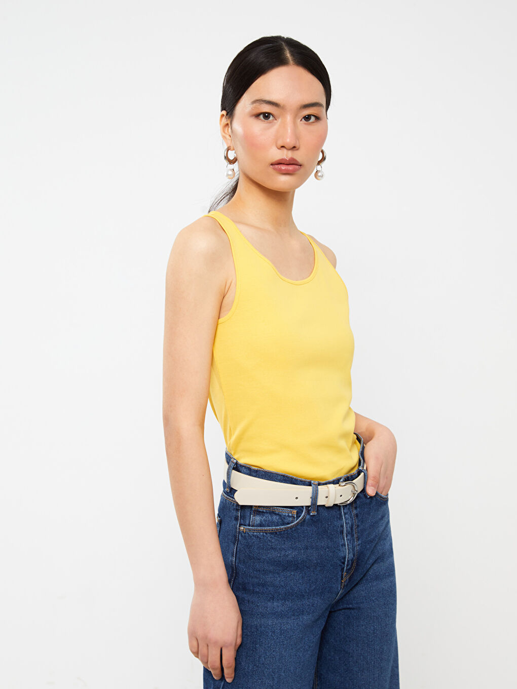 Sarı U Yaka Kadın Atlet-1