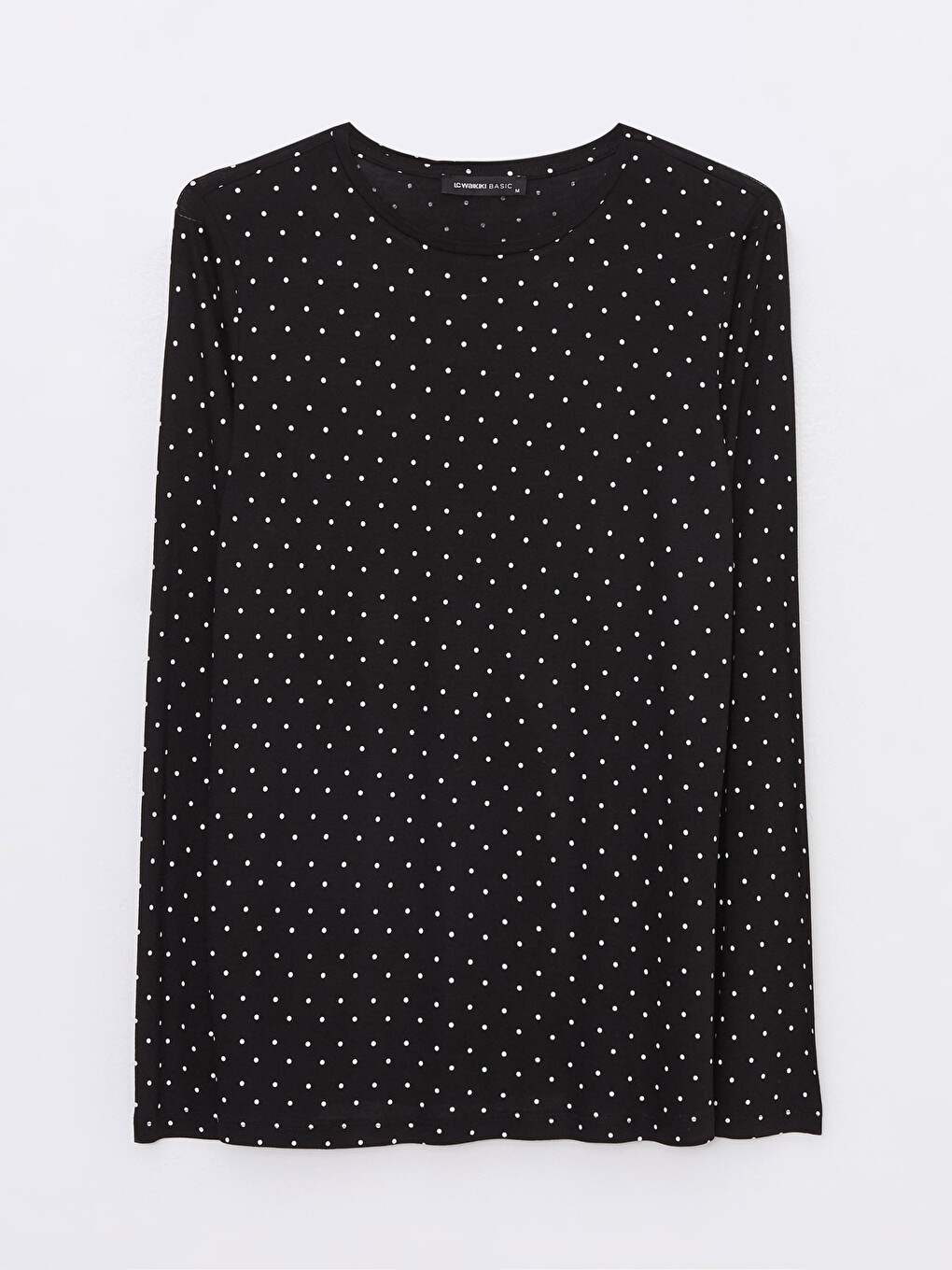 Crew Neck Patterned Long Sleeve Women's T-shirt-5