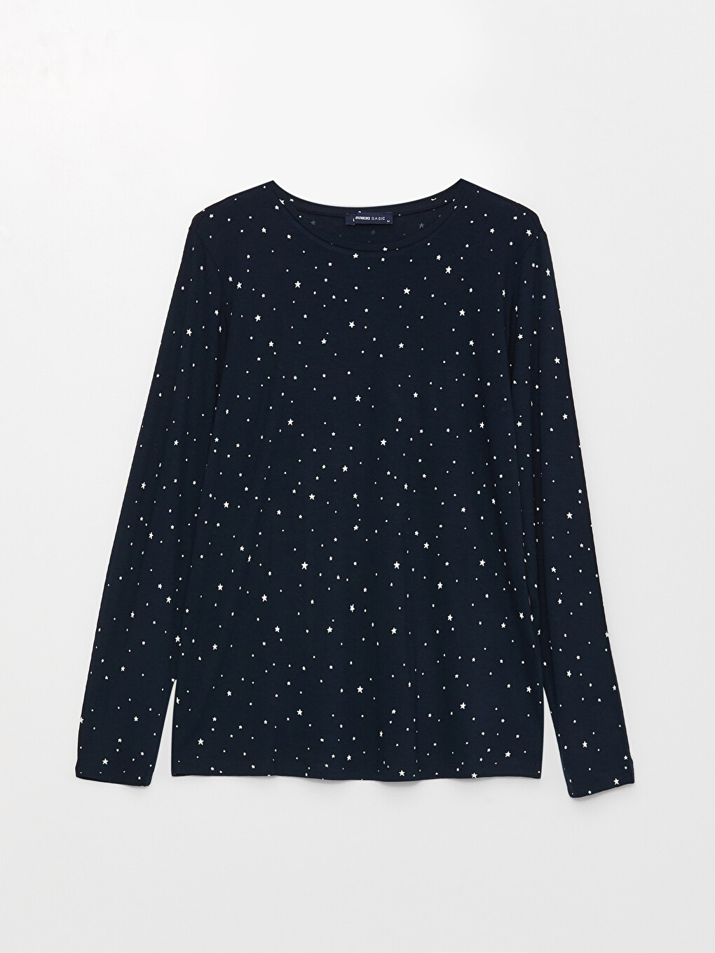 Crew Neck Patterned Long Sleeve Women's T-shirt-5