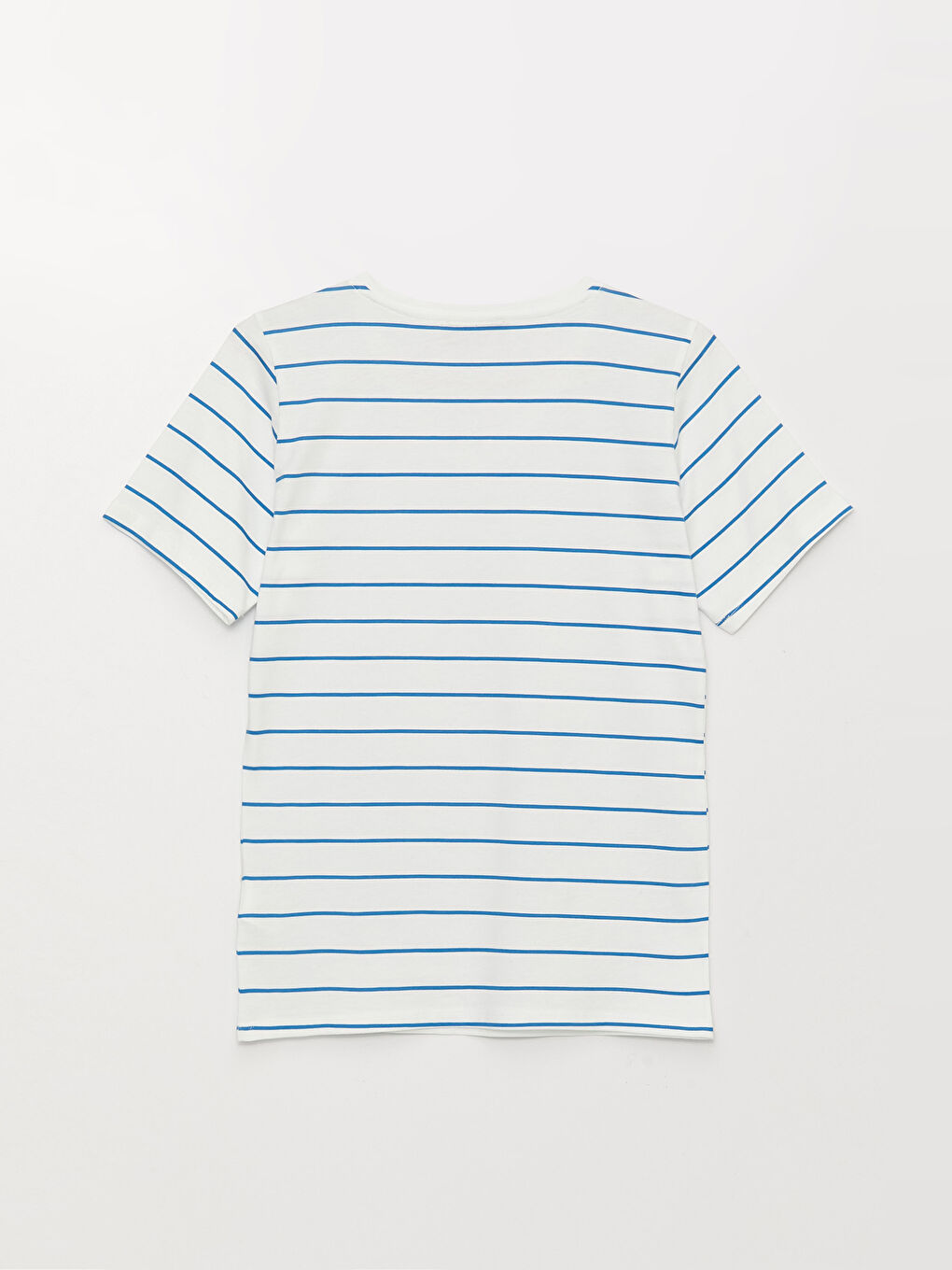 Женская футболка с коротким рукавом в полоску и V-образным вырезом-6