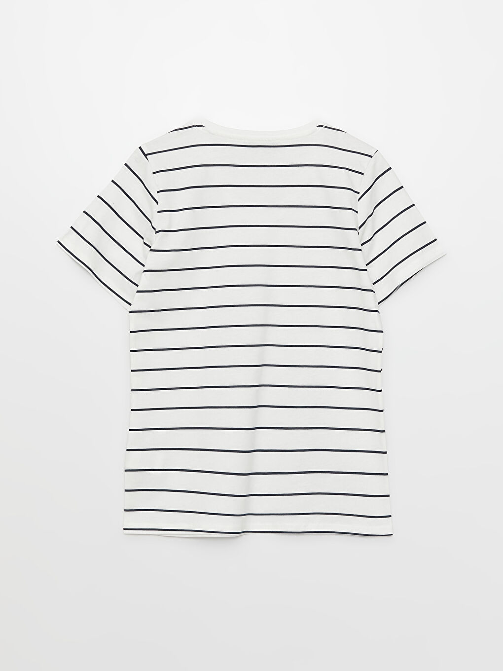 V-Neck Striped Short Sleeve Women's T-Shirt -S33841Z8-LSJ