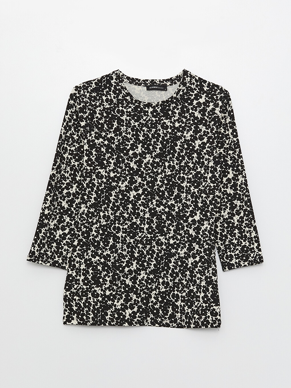 T-shirt À Manches Longues À Motif Floral Pour Femmes Avec Col Rond-5