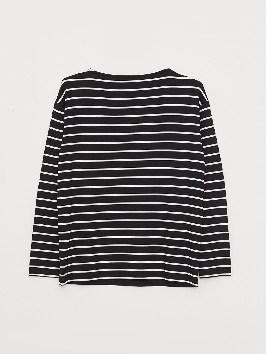 Crew Neck Striped Long Sleeve Women's T-Shirt-6