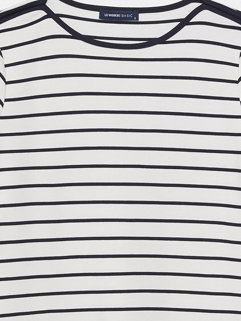 LC Waikiki Ženska majica na pruge lađa izreza -S33847Z8-LGS
