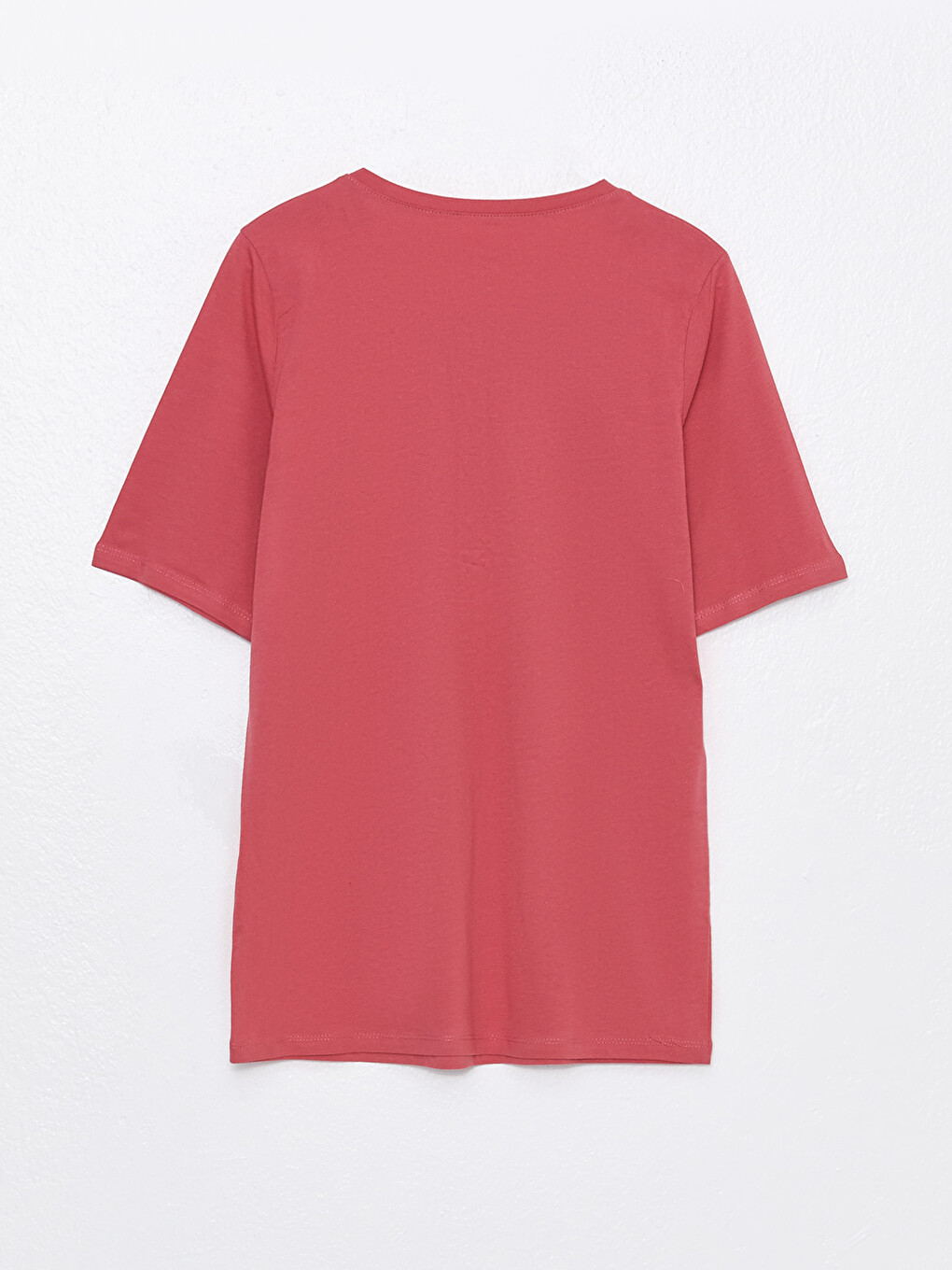 Crew Neck Plain Short Sleeve Women's T-shirt-6