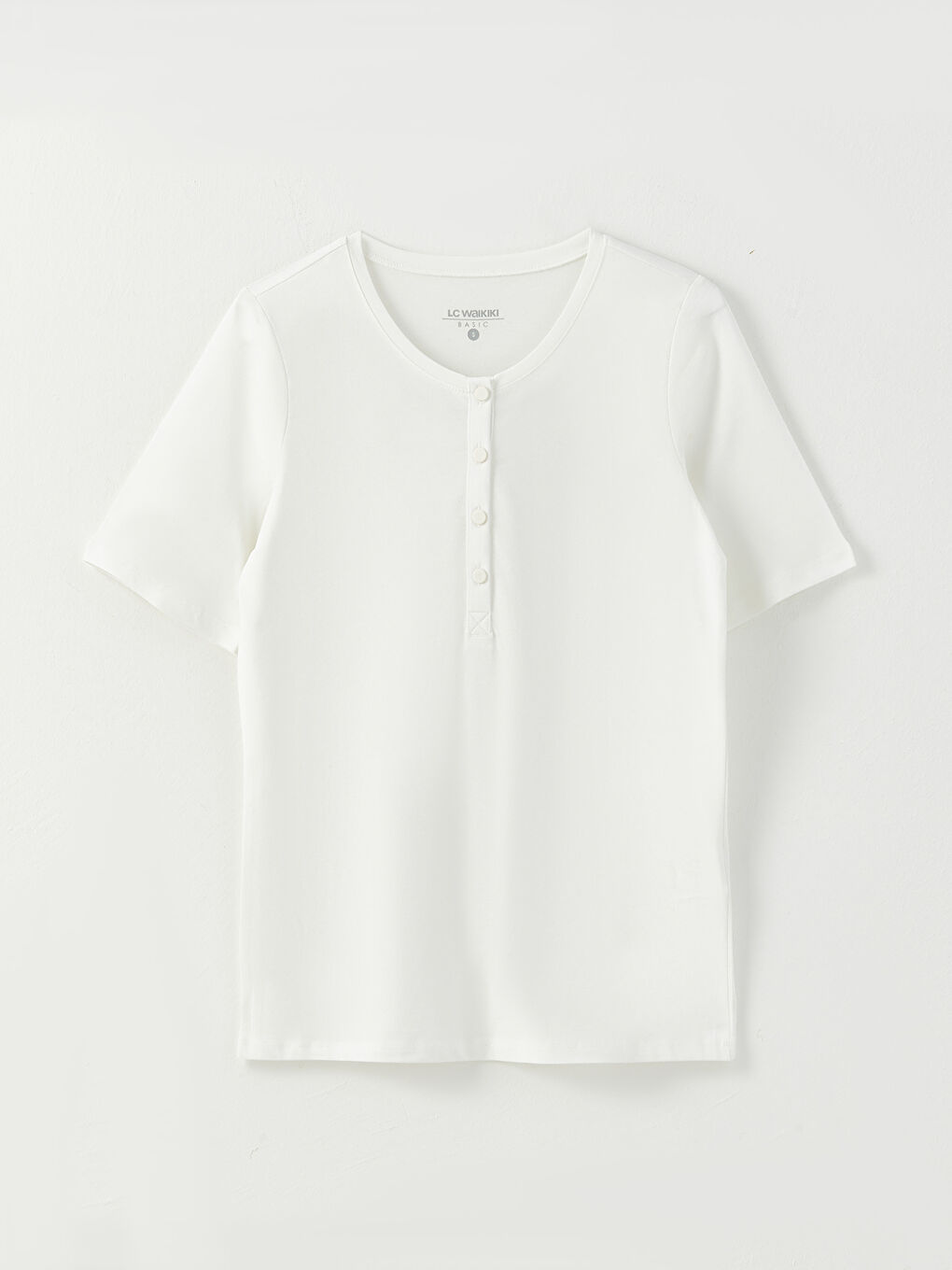 Crew Neck Plain Short Sleeve Women's T-Shirt-5