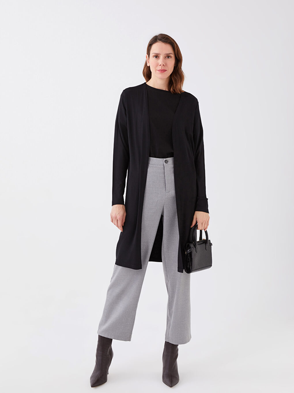 Shawl Collar Plain Long Sleeve Women's Cardigan -S33860Z8-CVL